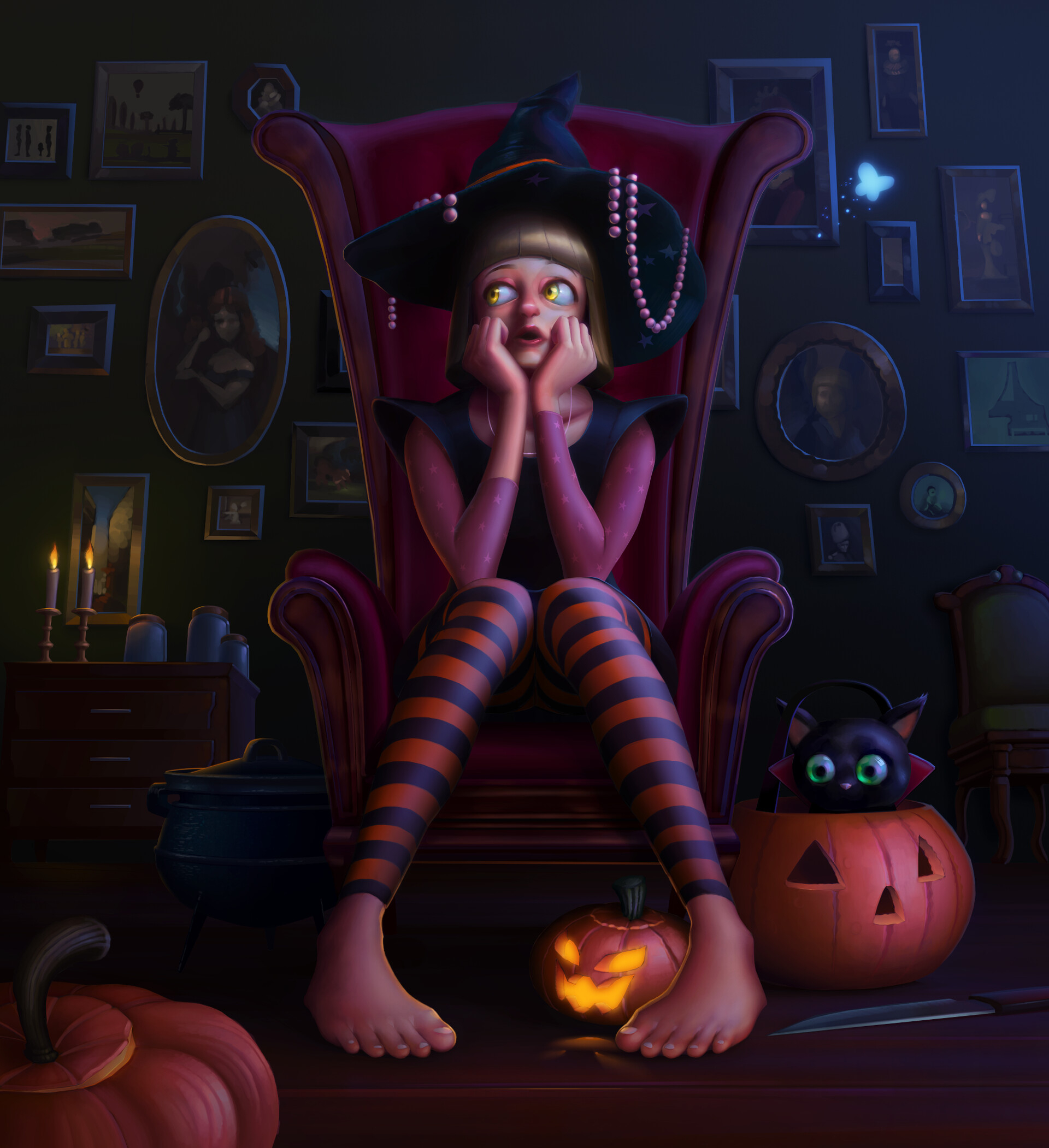 1920x2110 Witch of Halloween, Phone