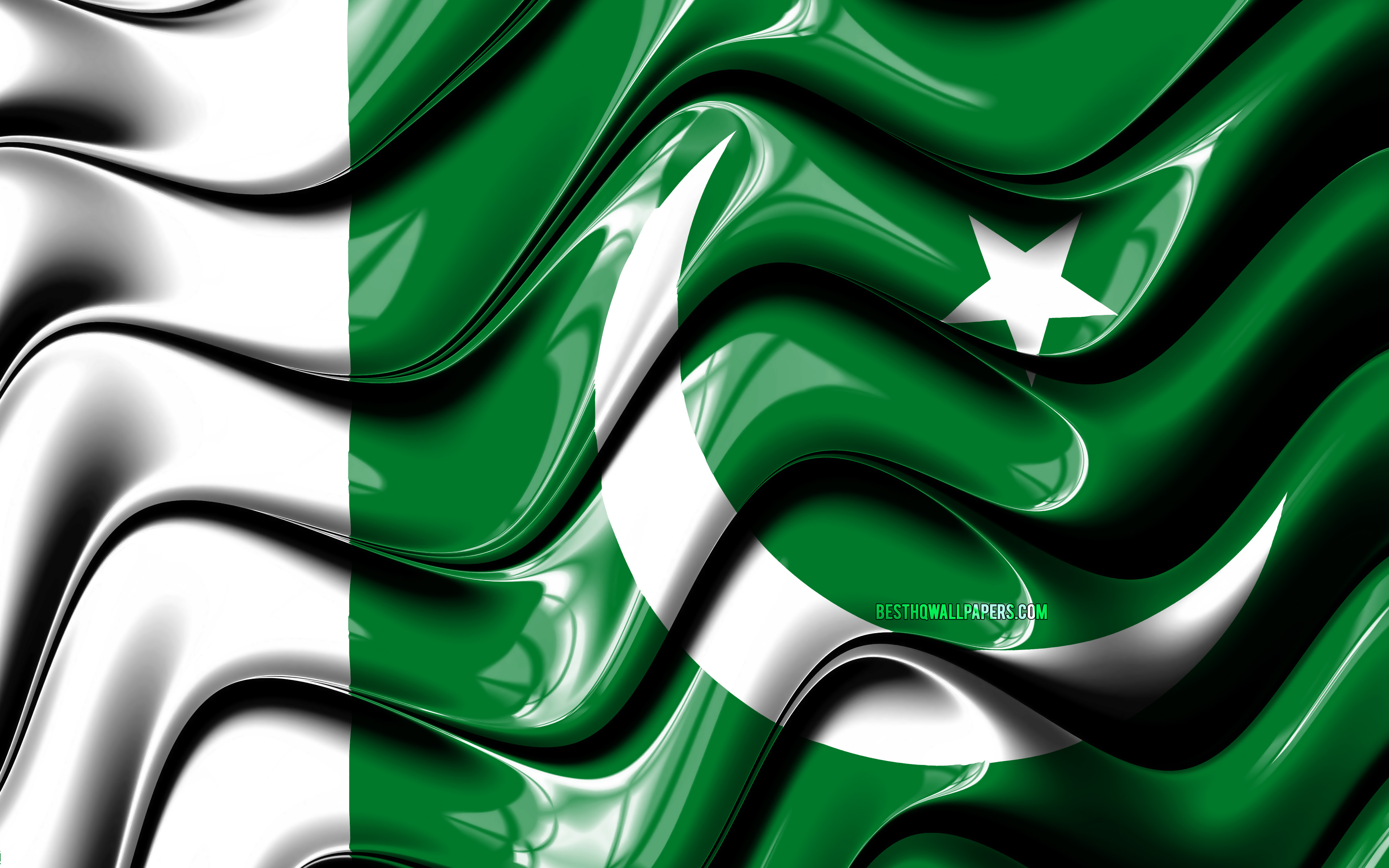 3840x2400 Pakistani Flag, 4k, Asia, National Symbols, Flag Of, Desktop