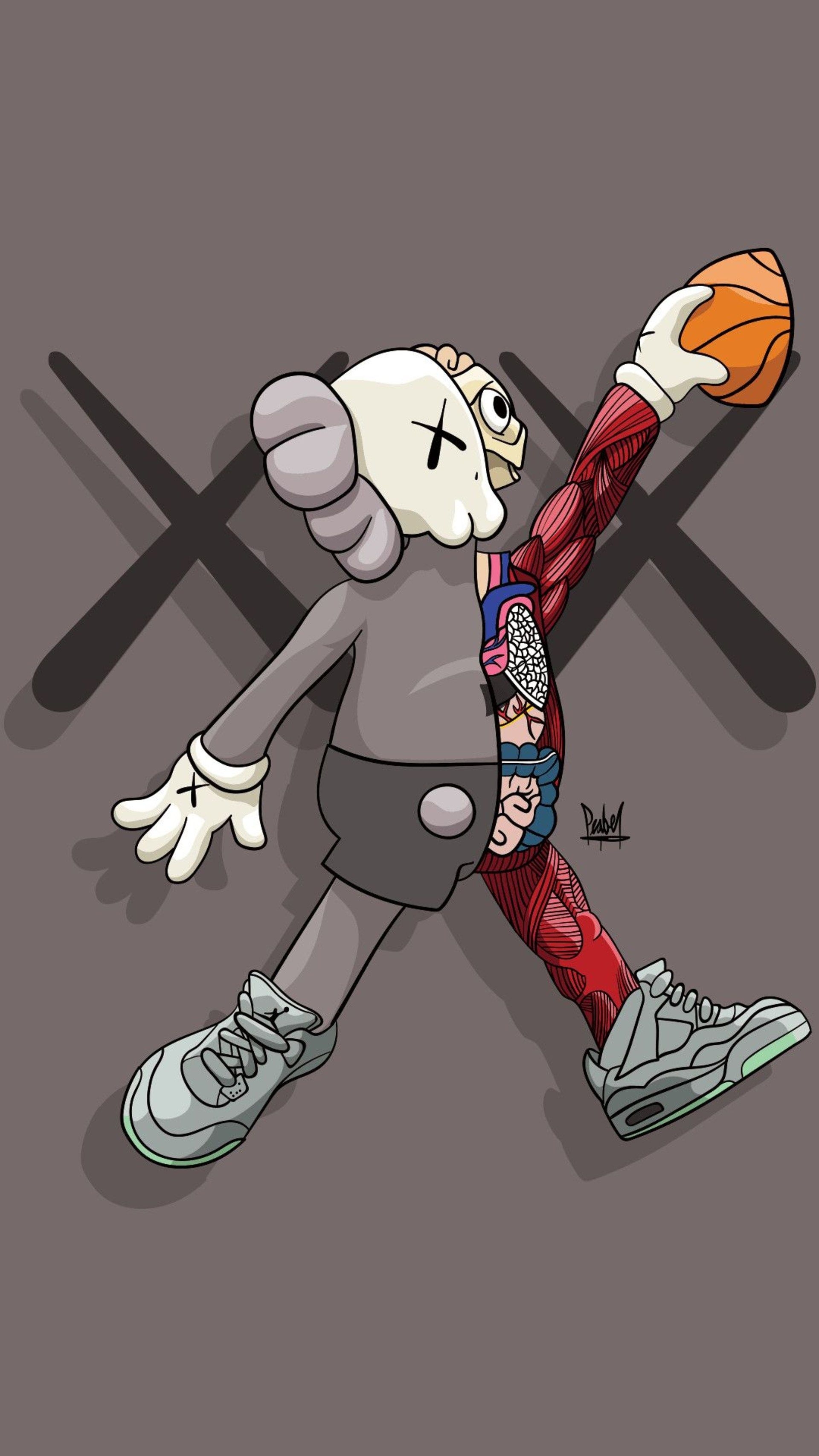 1920x3420 Kaws X Jordan Wallpaper, Phone