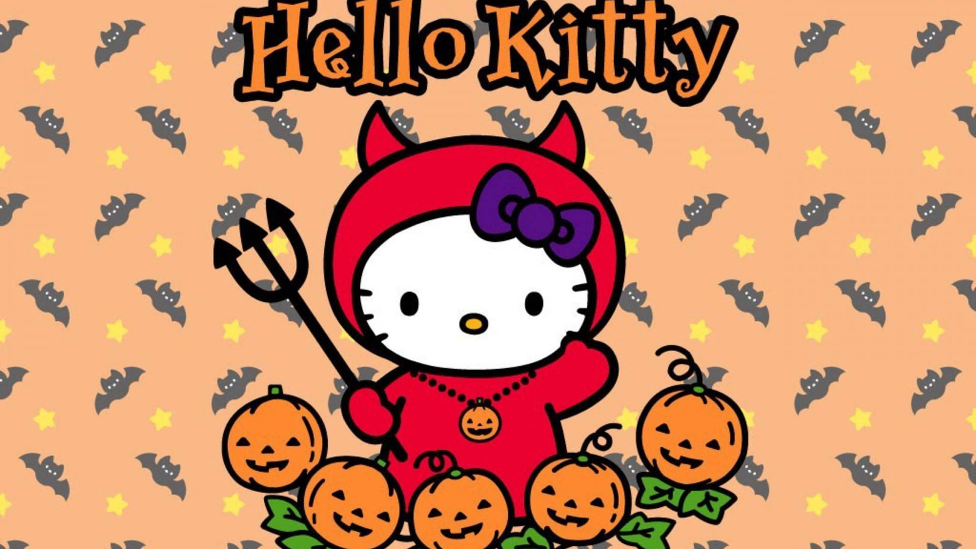 1920x1080 Download Hello Kitty Halloween Red Devil Wallpaper, Desktop