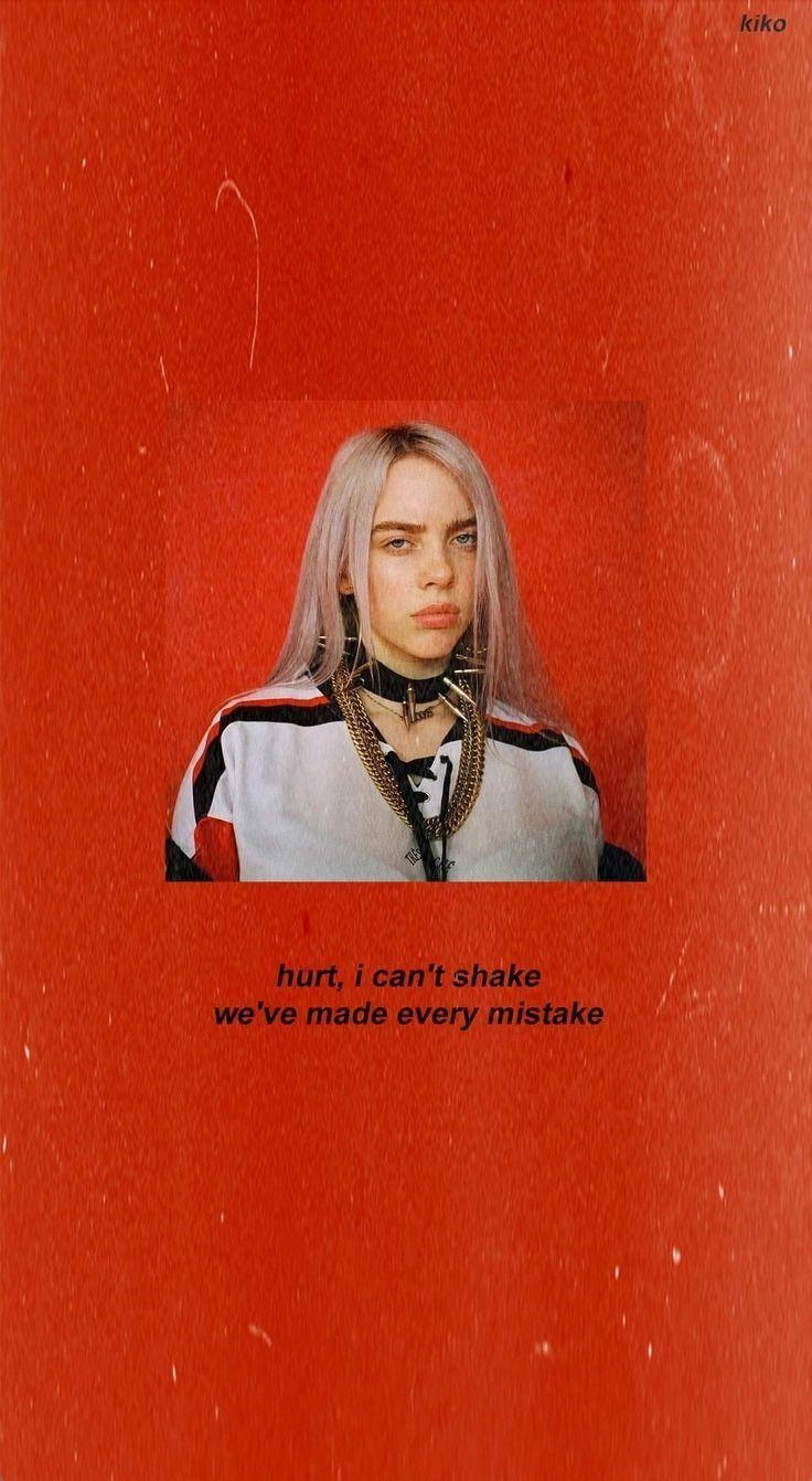 740x1350 Billie Eilish Wallpaper Red Quotes #wallpaper, Phone