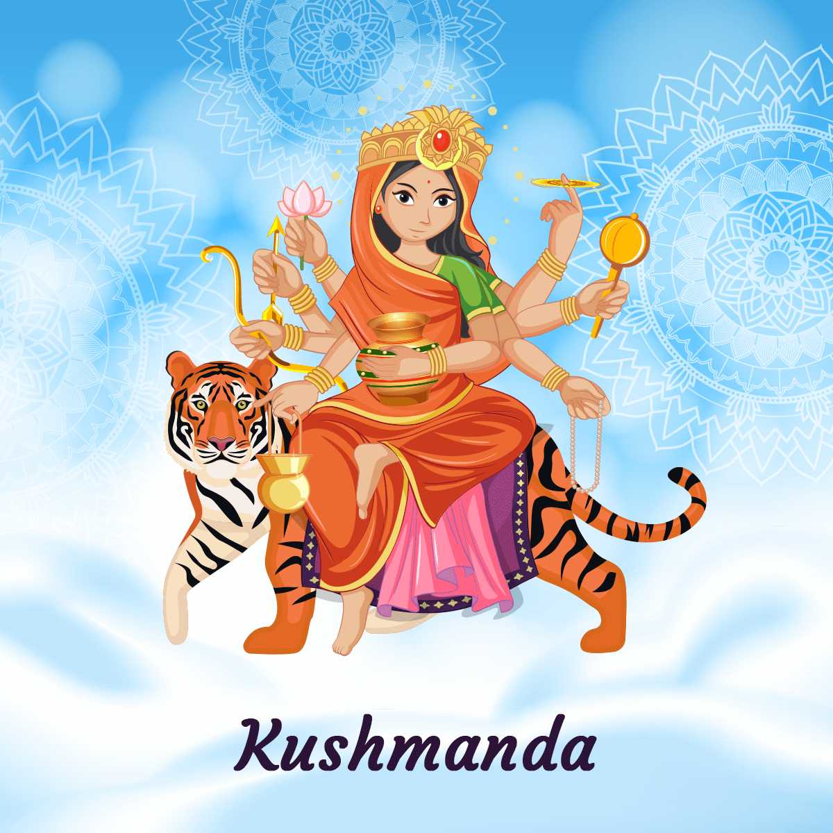 1200x1200 Goddess Kushmanda Mata. Navratri devi image, Navratri image, Happy navratri image, Phone