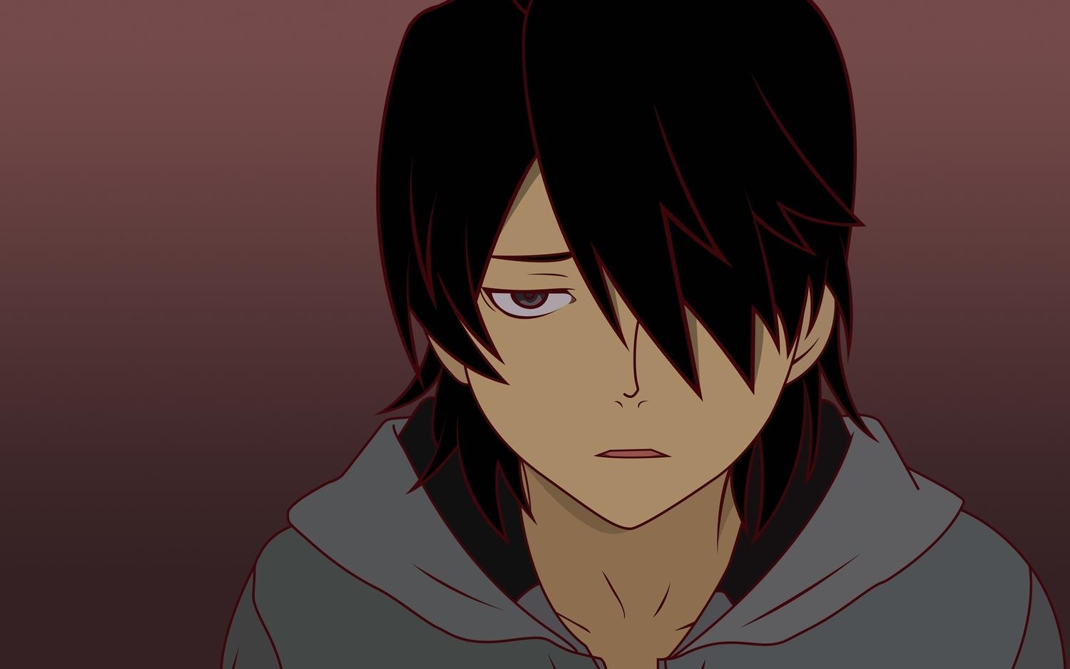 1500x940 all male araragi koyomi bakemonogatari black hair close male, Desktop