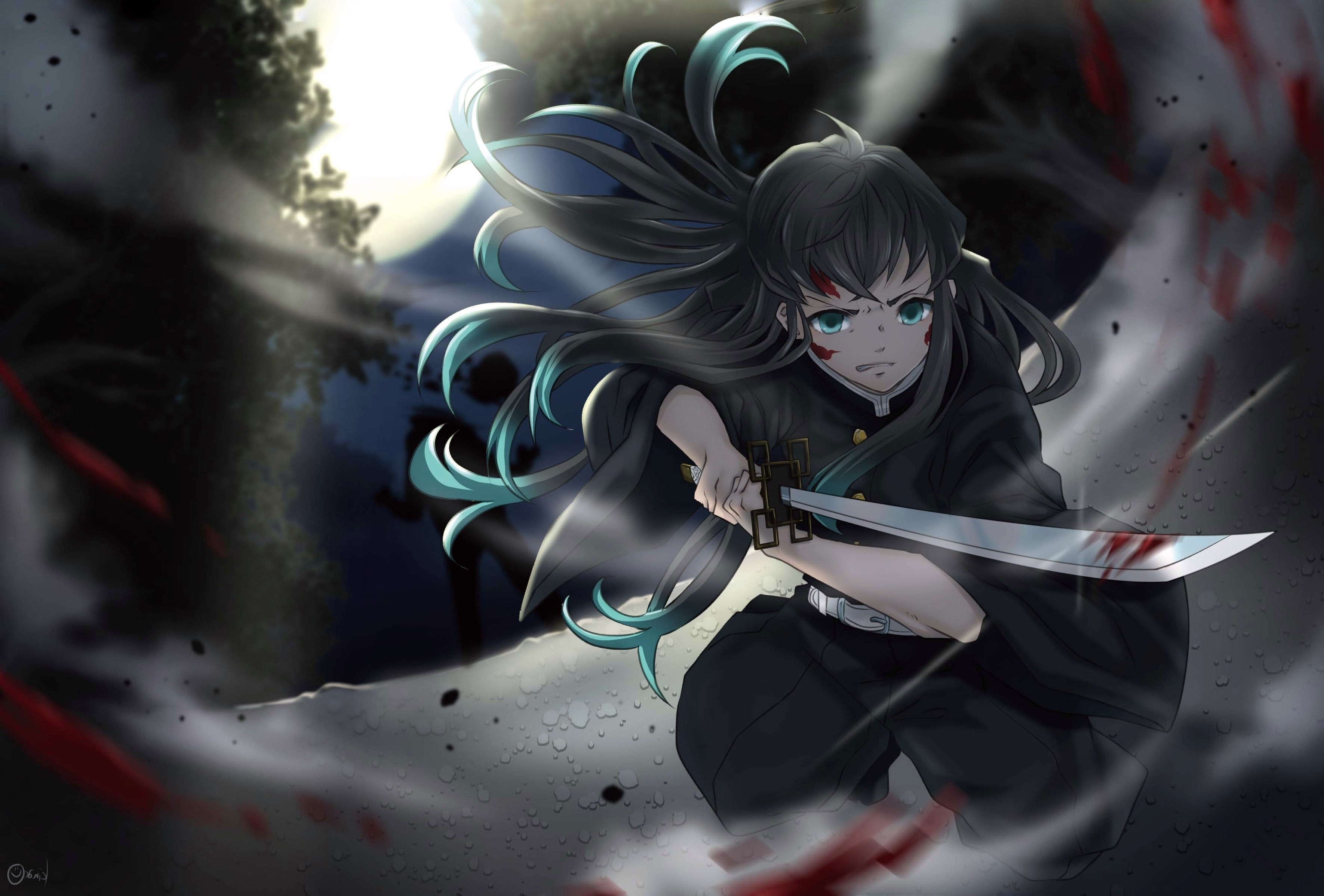 3550x2400 Wallpaper Katana, Demon Slayer, Muichiro Tokito, Kimetsu No Yaiba, Black Hair:, Desktop