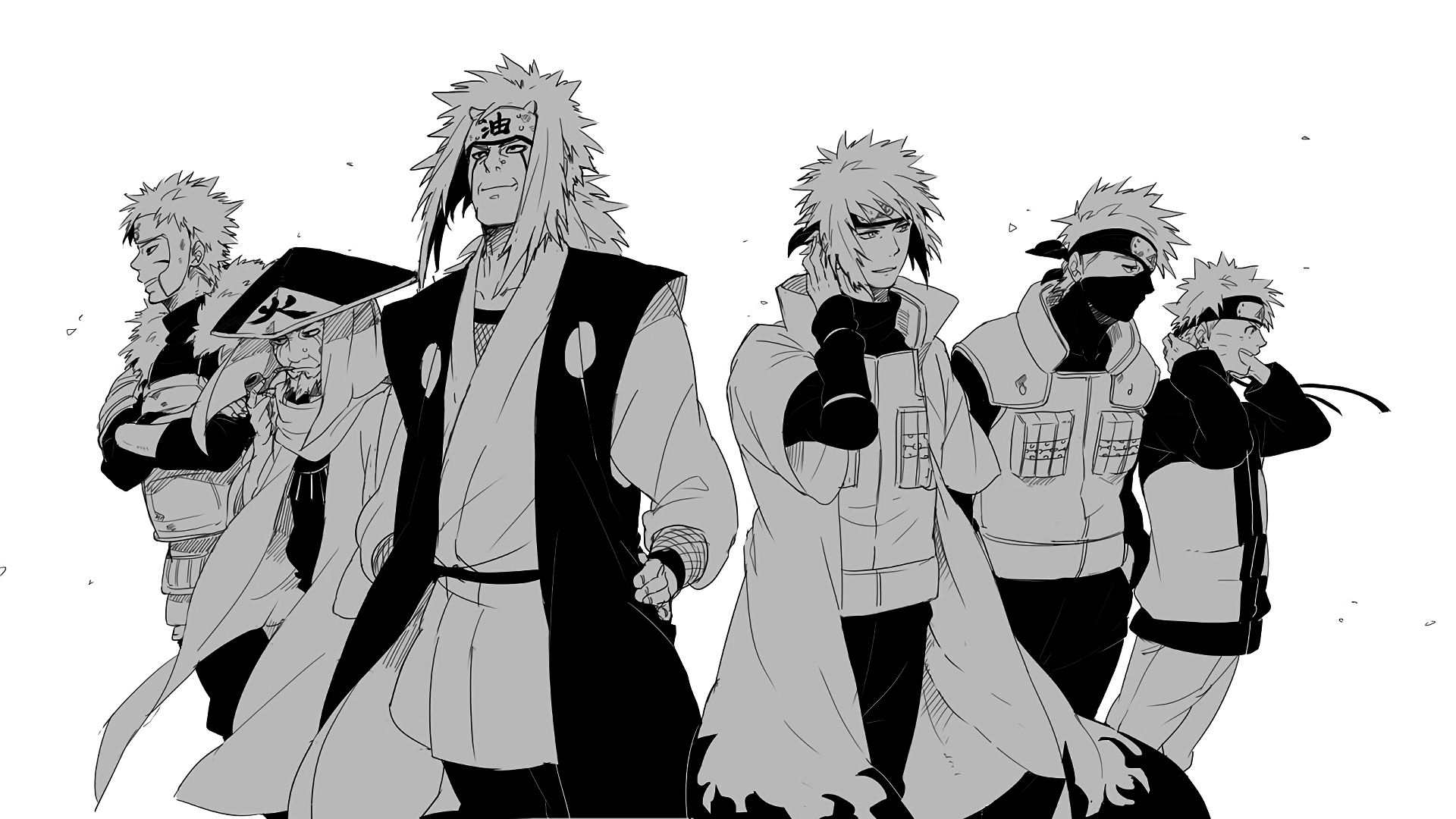 1920x1080 Naruto Black And White Wallpaper, Desktop