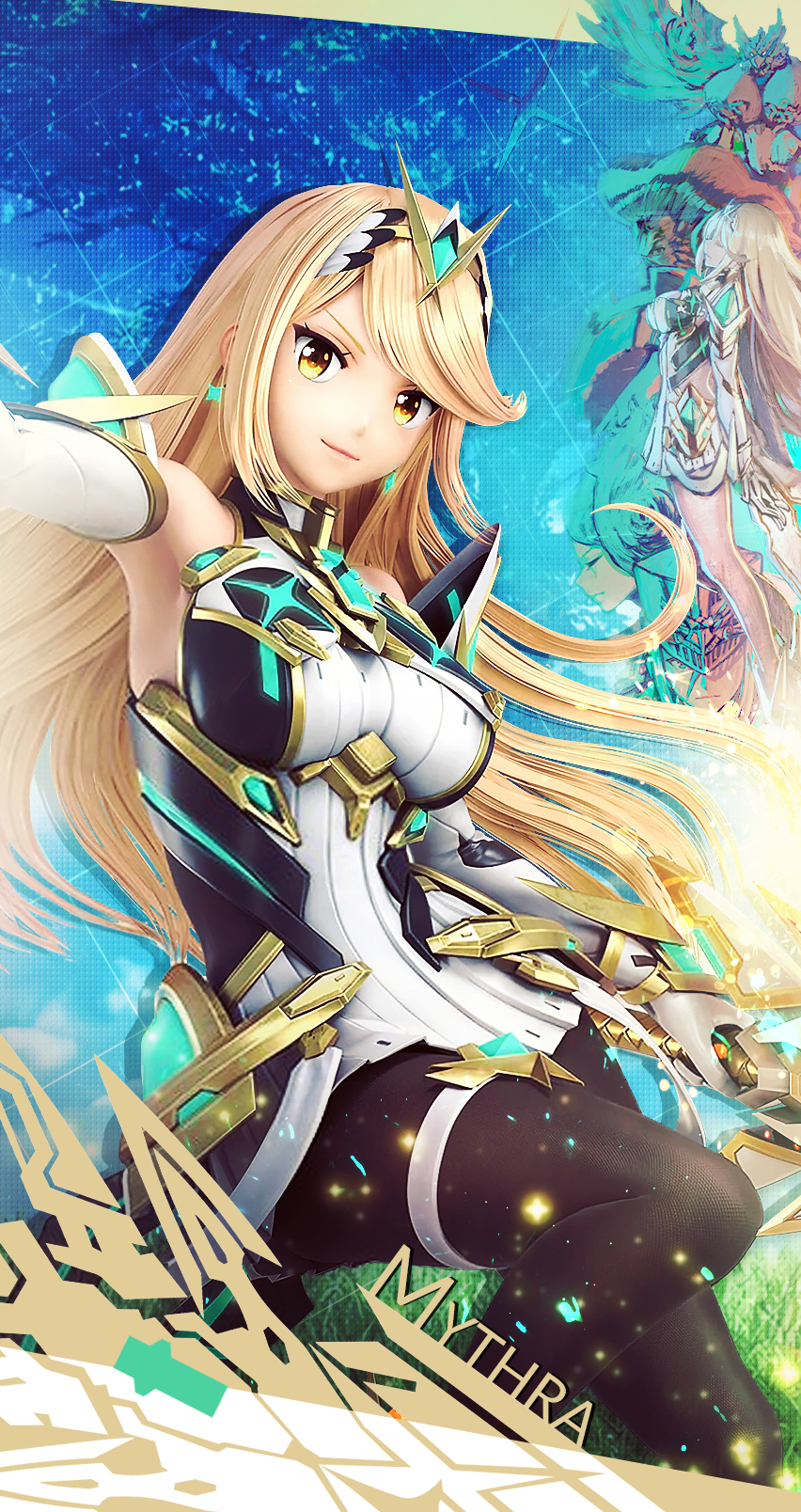 860x1610 Pyra and Mythra Mobile Background, Phone