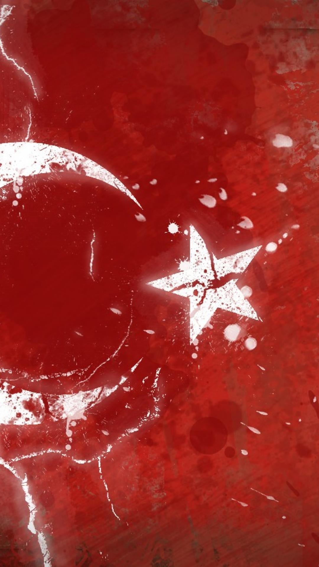 1080x1920 Political digital art turkish flag wallpaper, Phone