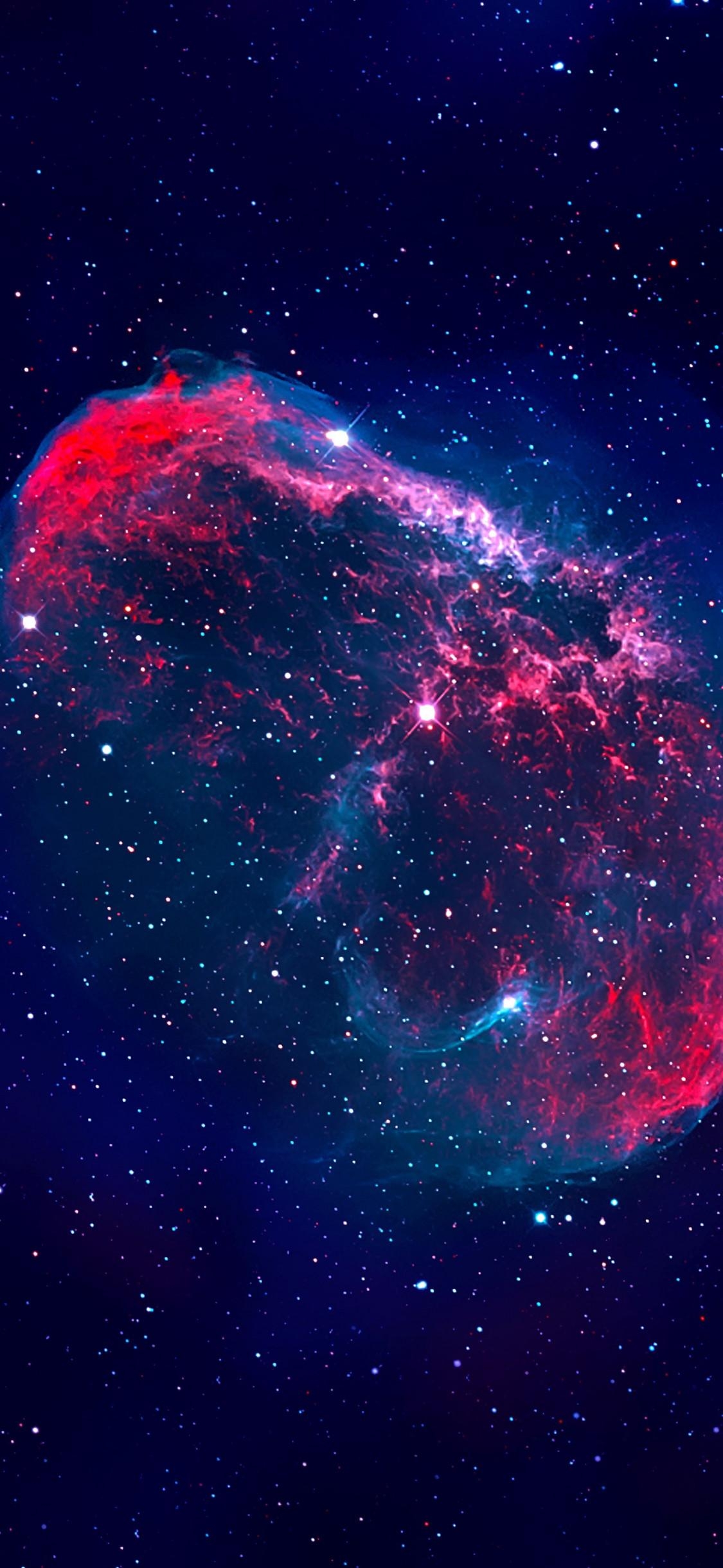 1130x2440 Download wallpaper: The Crescent nebula, Phone