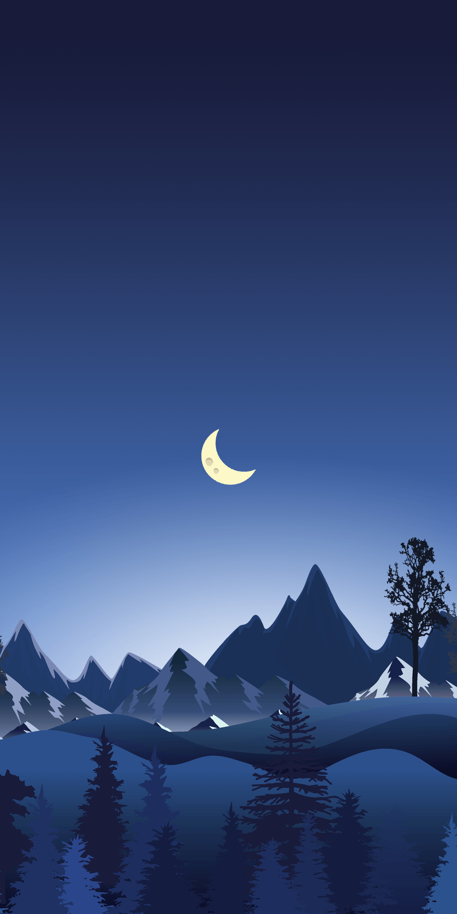 1500x3000 Snowy wallpaper illustrations for iPhone, Phone