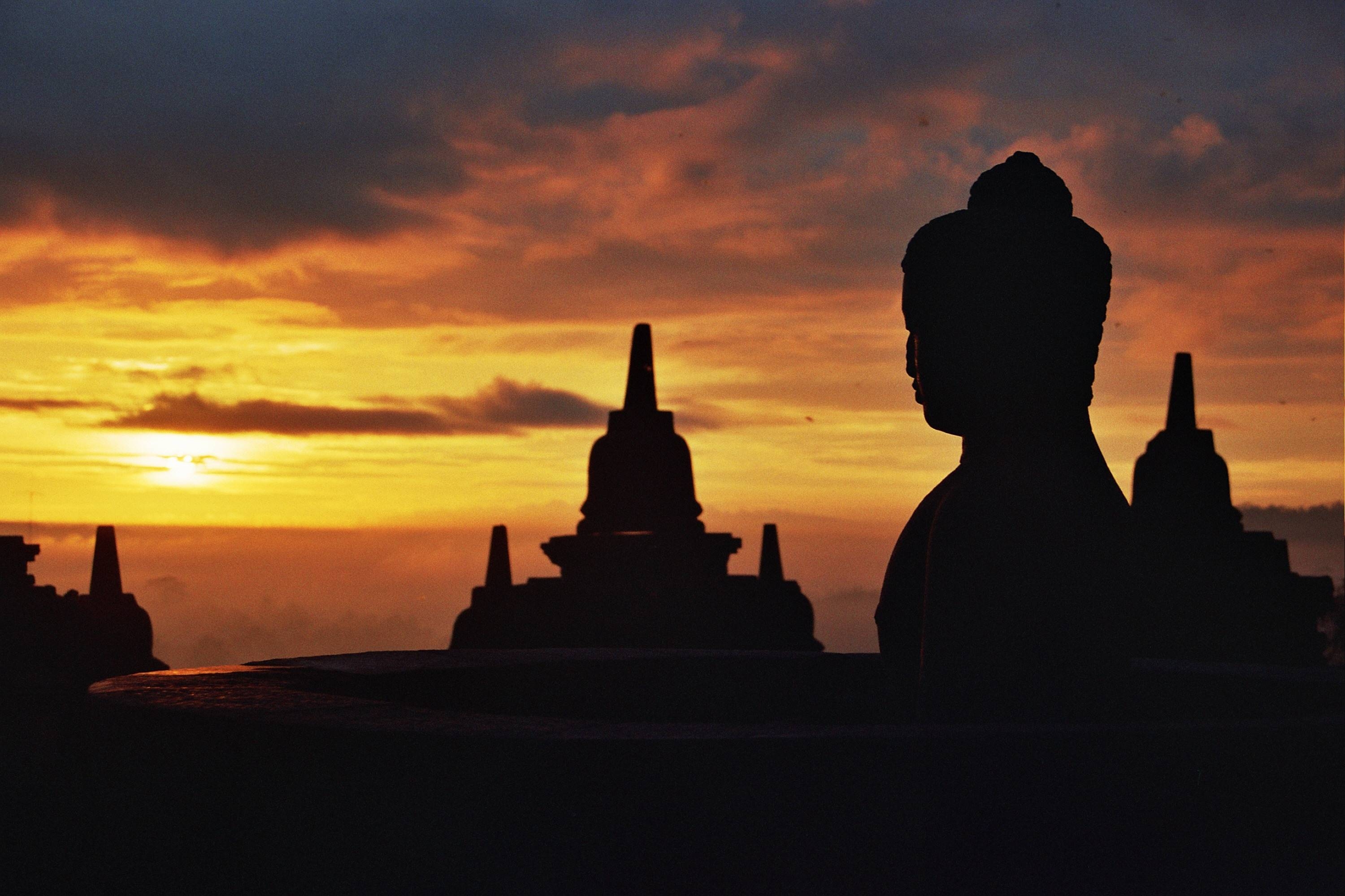 3000x2000 Twilight In Borobudur Temple HD Wallpaper Widescreen, Desktop