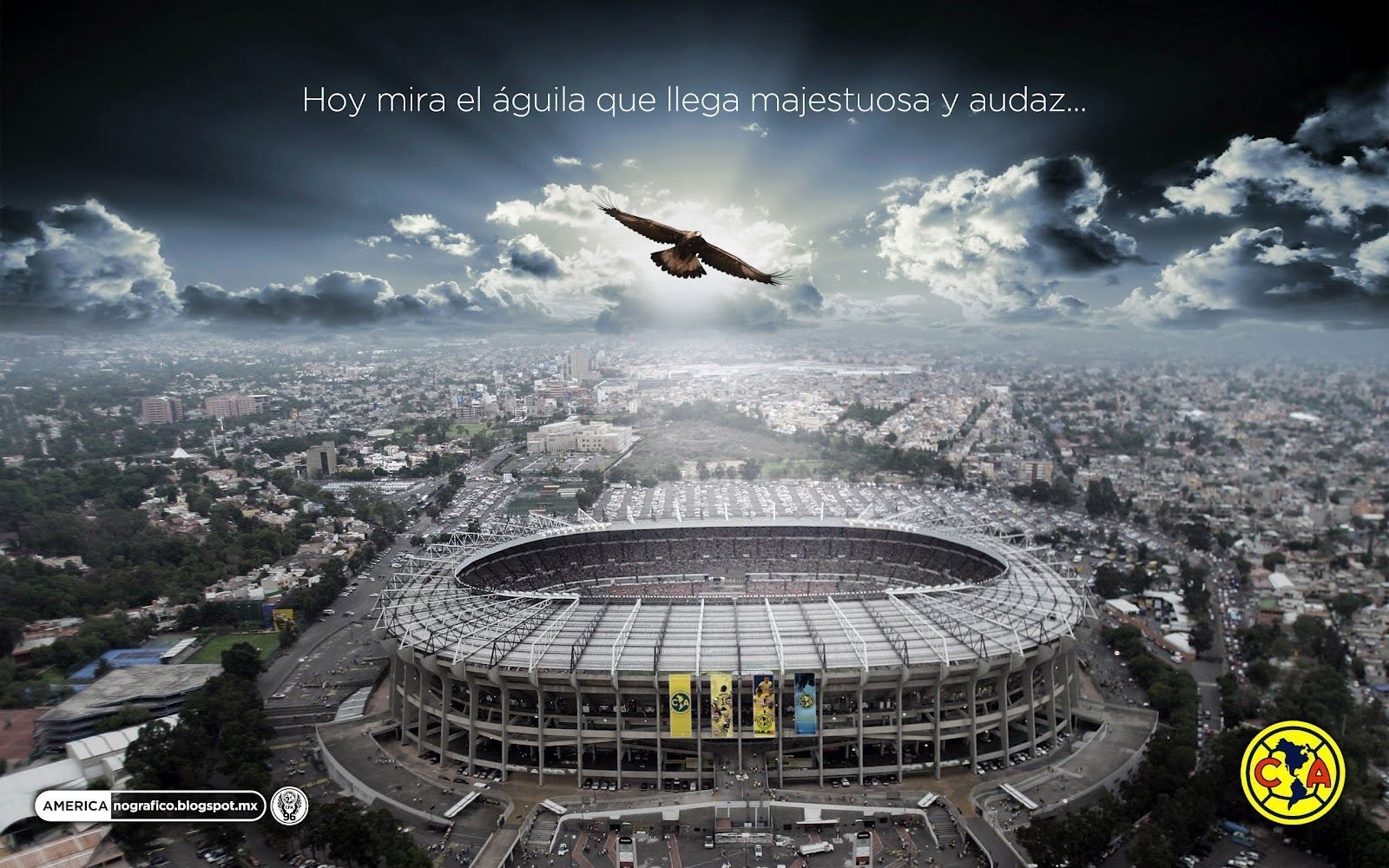 1600x1000 El Gran Estadio Azteca! (Arriba las Águilas del América! :D). Club américa, Aguilas del america, Club, Desktop