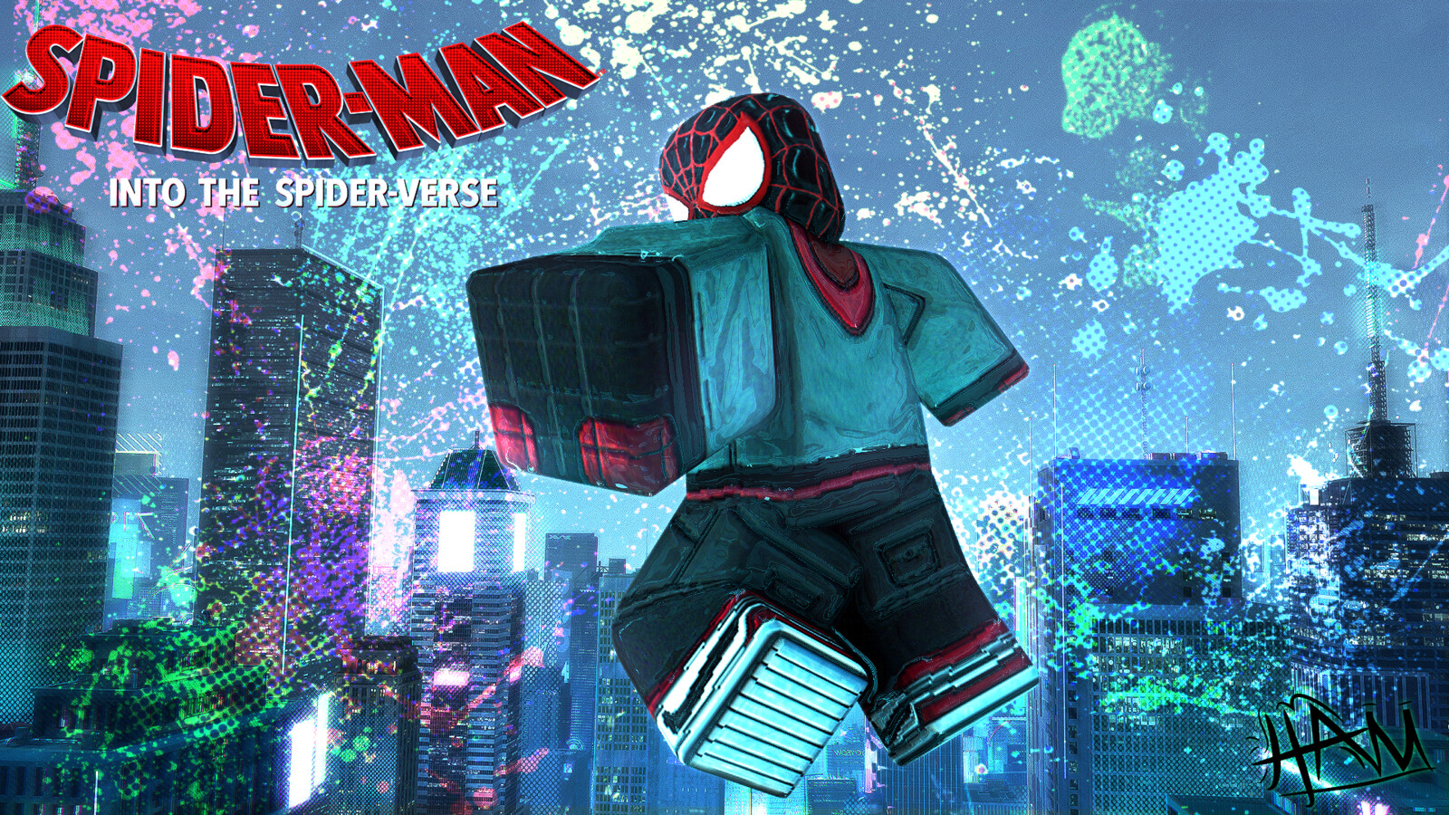 1600x900 ROBLOX miles morales spiderman GFX, Hamid Hamid, Desktop