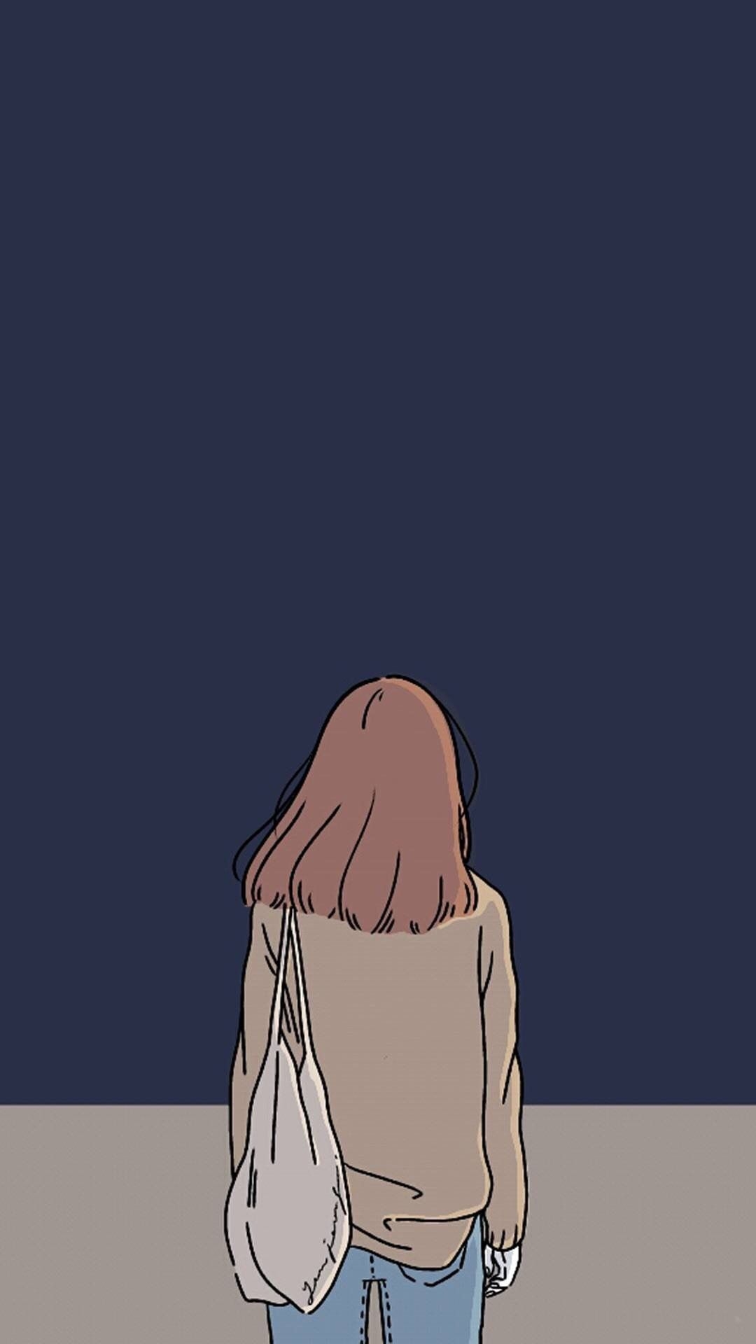1080x1920 Kepergianku akan membuatmu dan dia lbih tenang lagi:'). Art wallpaper, Cute art, Cute cartoon wallpaper, Phone
