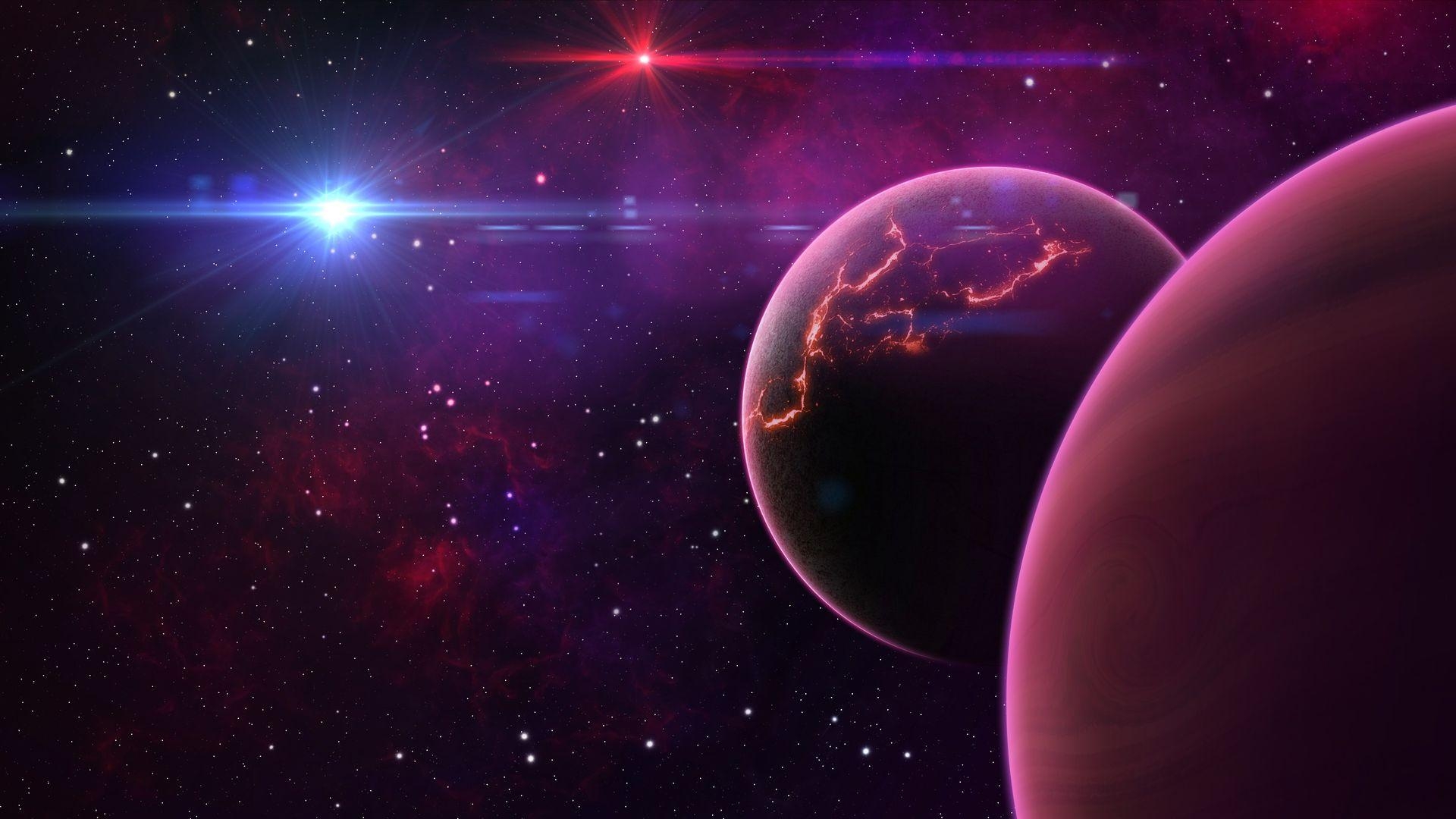 1920x1080 Planet Outer Space Digital Art Wallpaper, Desktop