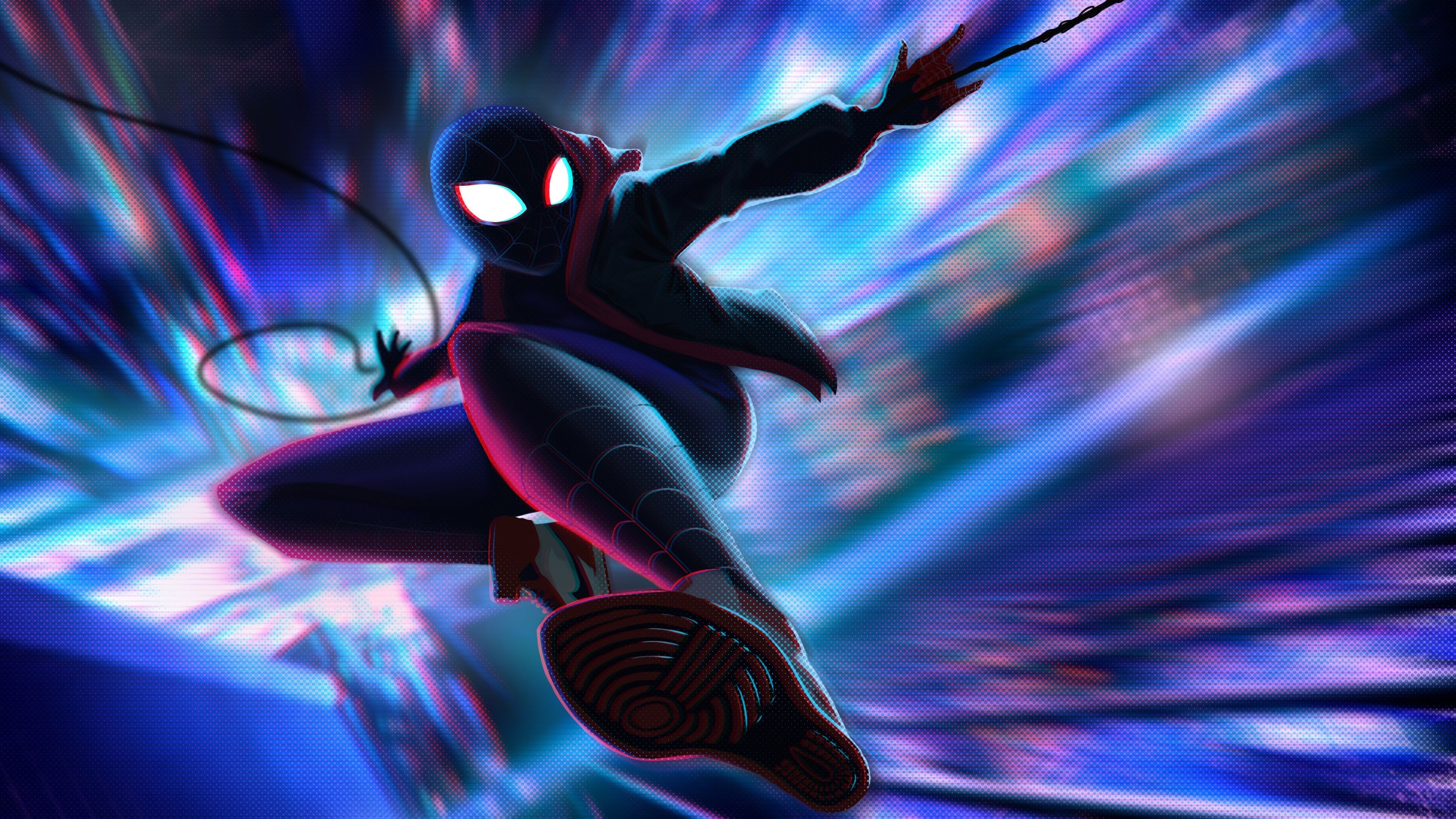 3840x2160 Spiderman Miles Morales Jump 4k superheroes wallpaper, spiderman wallpaper, spiderman into the spider verse wallpaper,. Spiderman, Spider verse, Hero wallpaper, Desktop