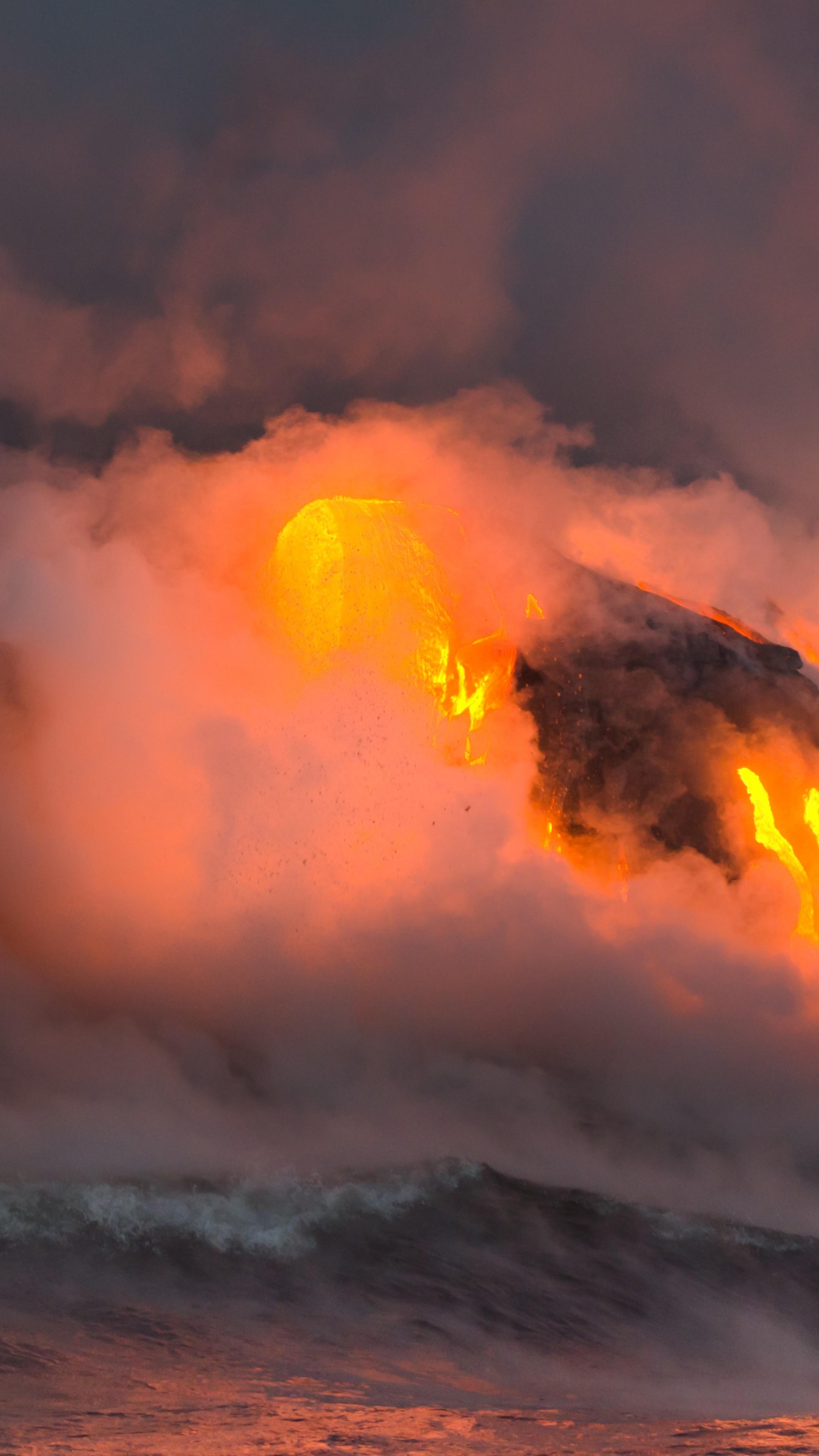 2160x3840 Wallpaper Hawaii, 5k, 4k wallpaper, 8k, eruption, volcano, travel, Phone