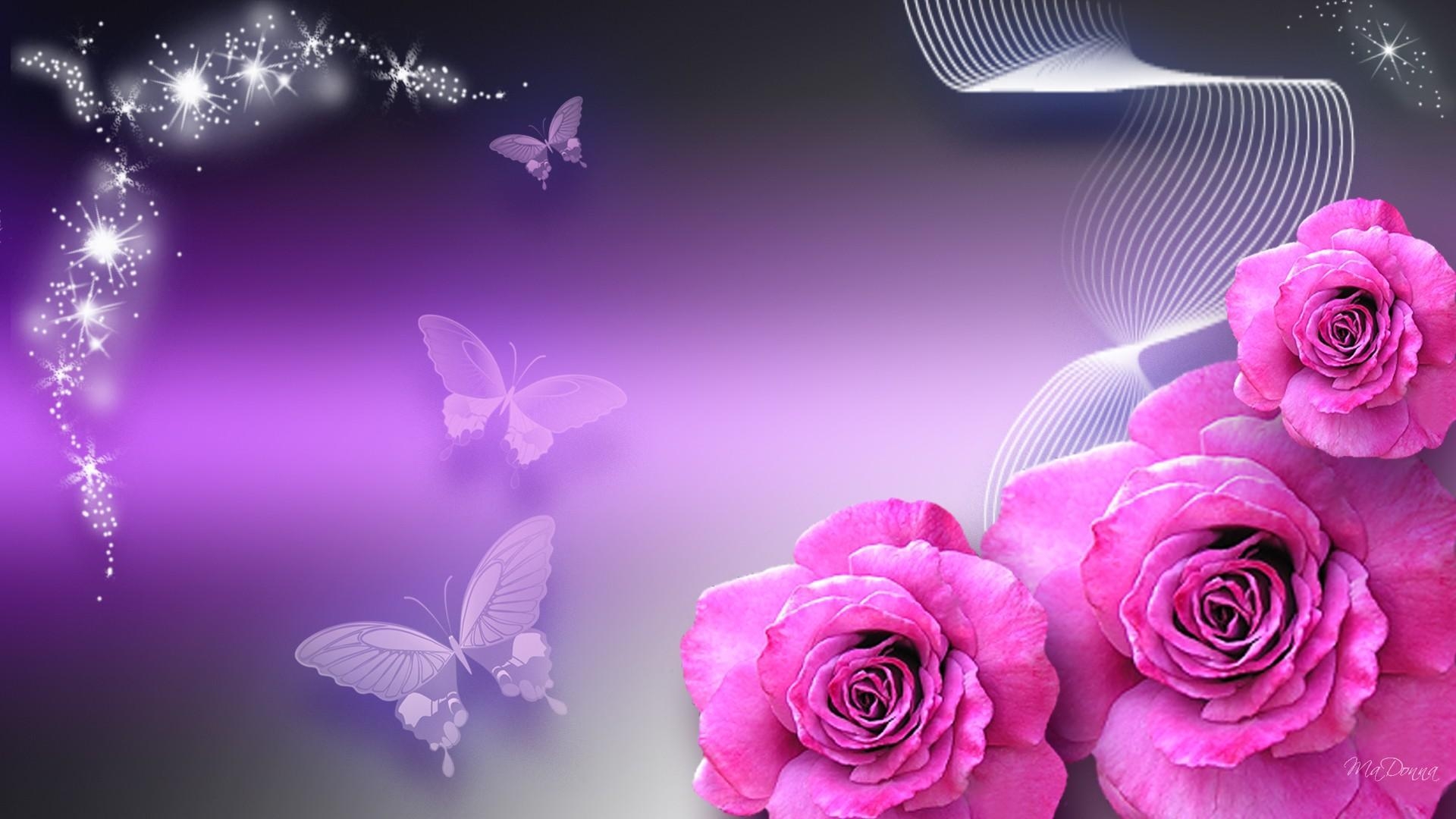 1920x1080 Purple And Pink Hearts Wallpaper, Desktop