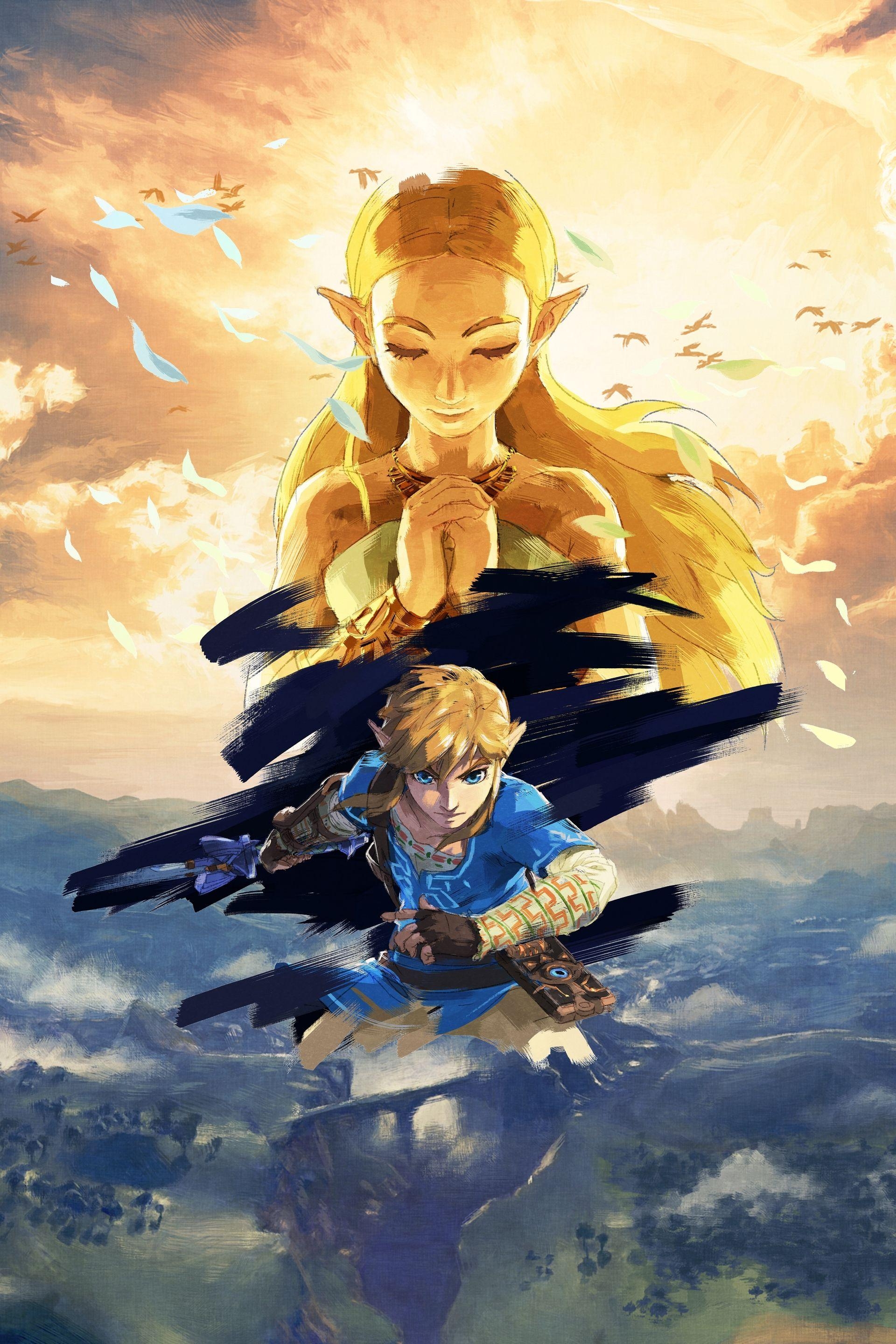 1920x2880 The Legend Of Zelda Breath Of The Wild Full HD Art No Logo, Phone