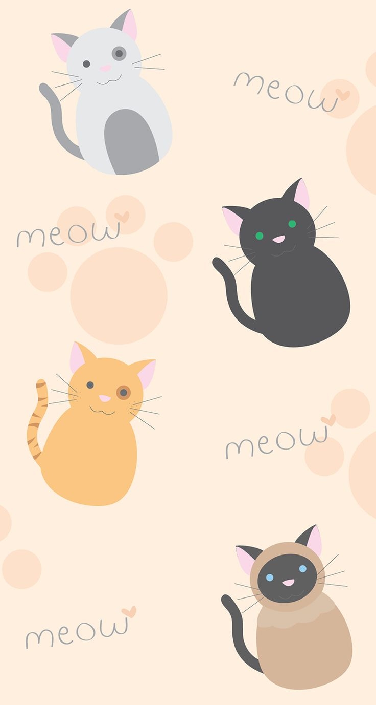 740x1380 Kawaii Cat Wallpaper For Chat Room, Phone