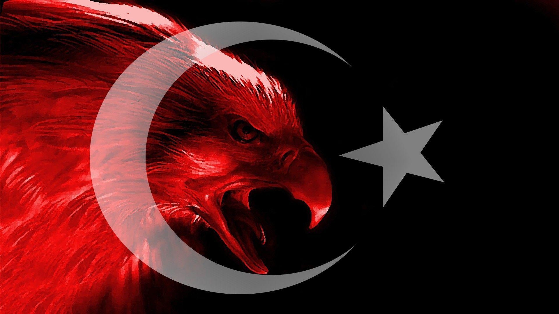 1920x1080 Turkish, #Turkey, #flag, #eagle. Wallpaper No. 148770, Desktop