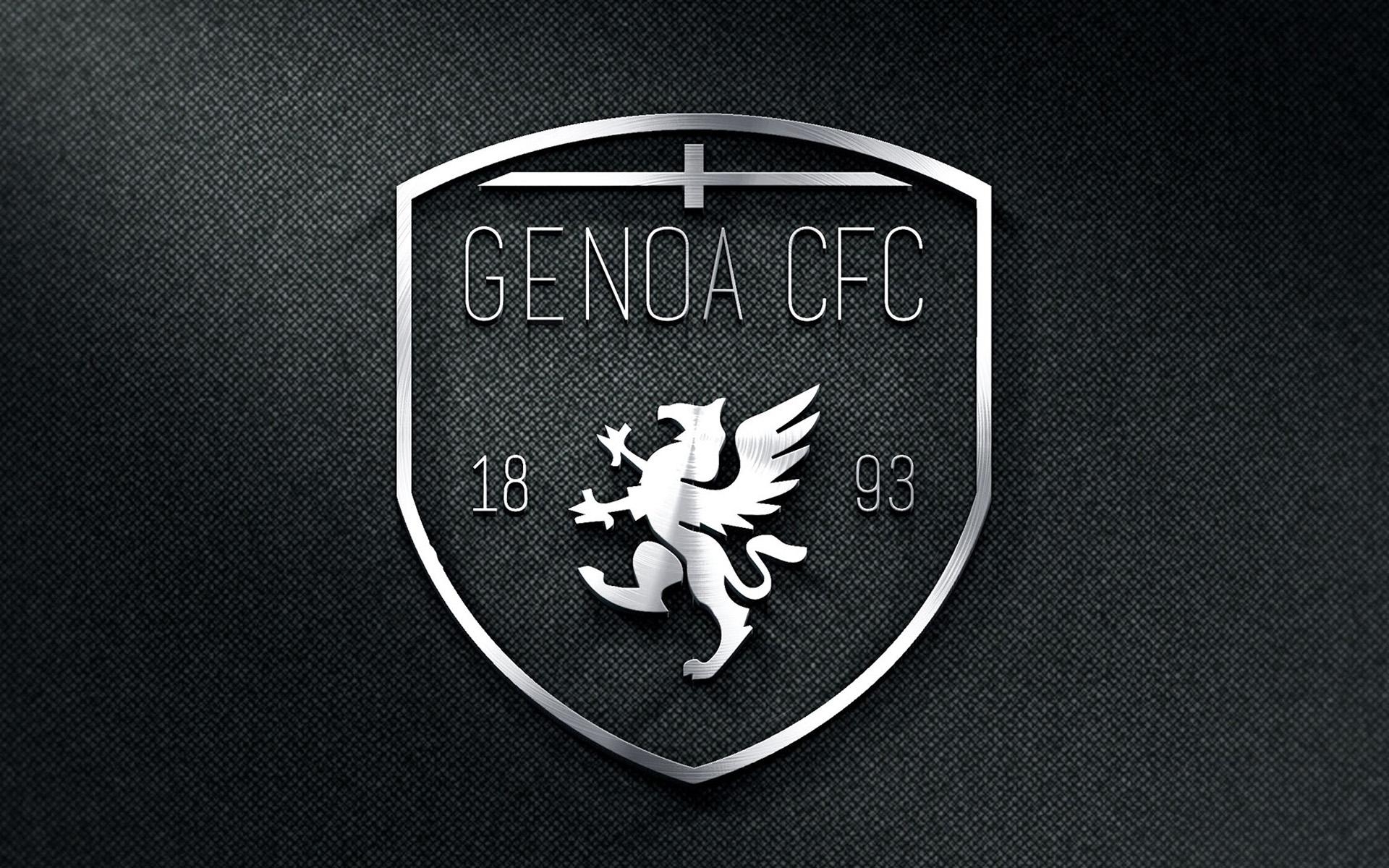 1920x1200 Indir duvar kağıdı Genoa FC, metal logo, kumaş, arka plan, futbol, Desktop