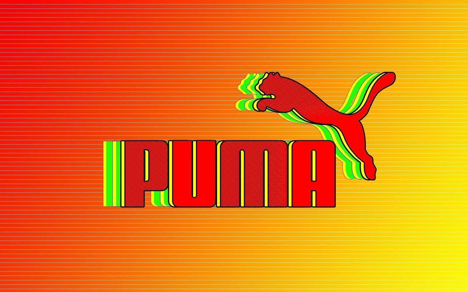 1600x1000 Puma Logo Red and Yellow Wallpaper, Desktop