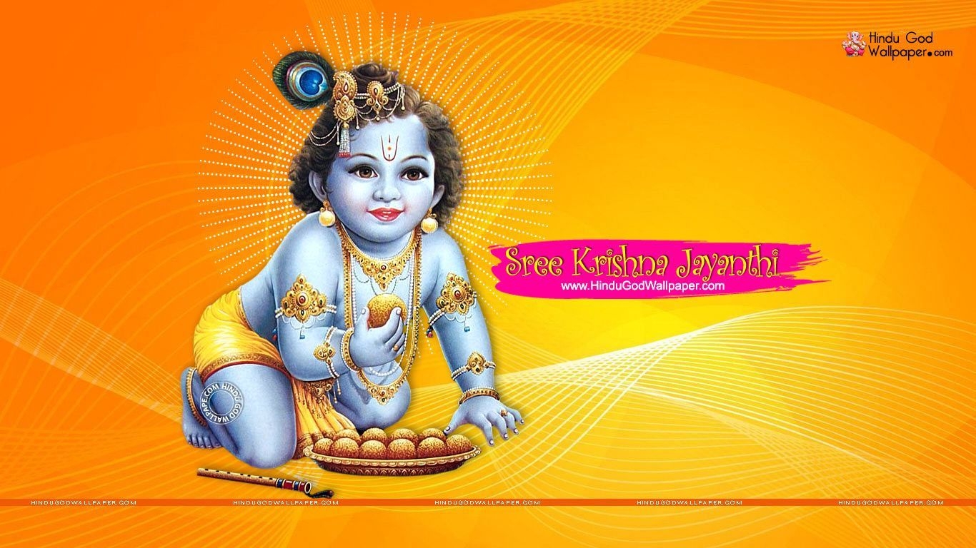 1370x770 Sree Krishna Jayanthi Wallpaper. Janmashtami wallpaper, Wallpaper, Janmashtami image, Desktop