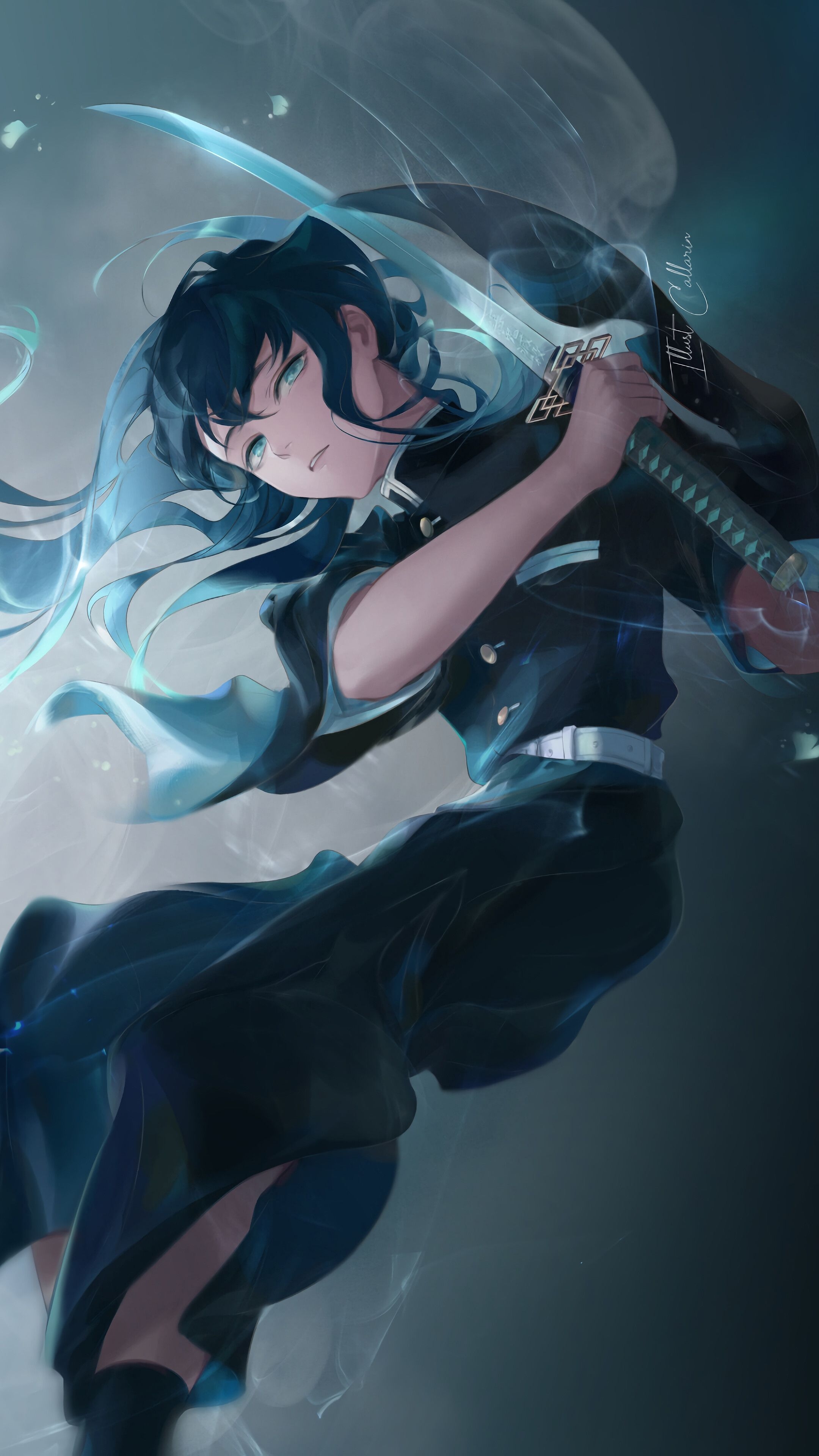 2160x3840 Muichiro Tokito, Katana, (Kimetsu no Yaiba), Muichiro 4K, Phone