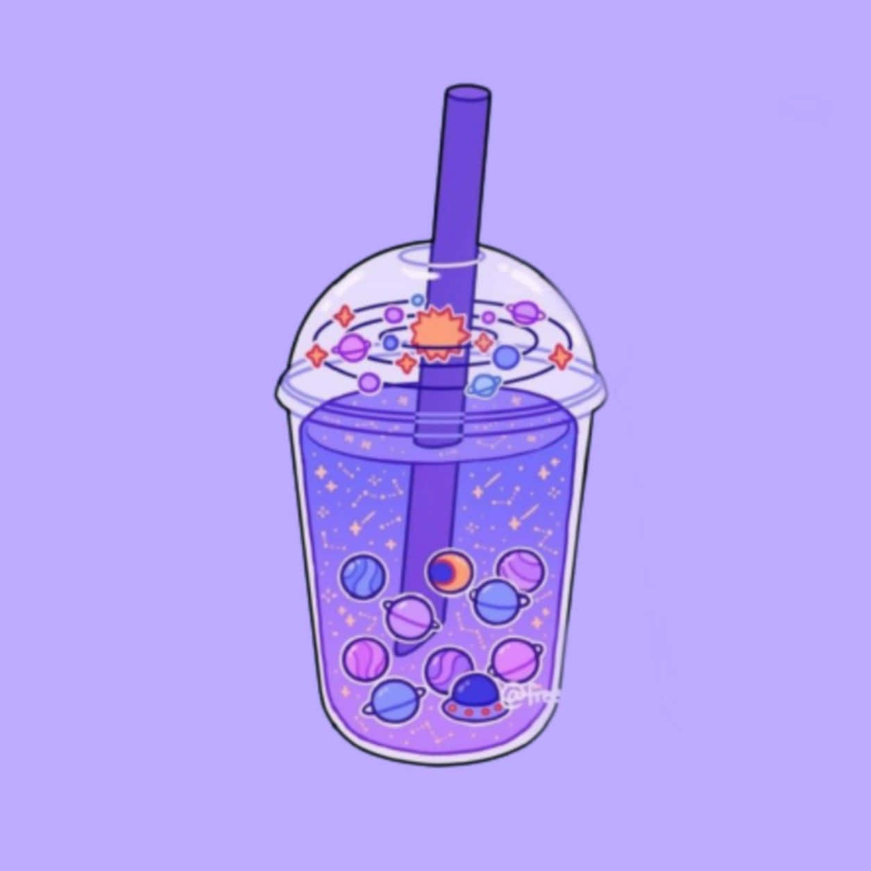 1260x1260 Download Planet Plastic Boba Tea Wallpaper, Phone