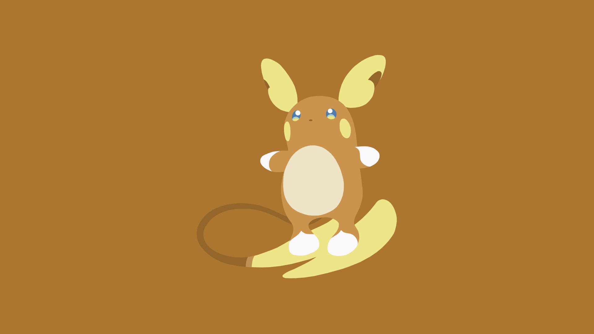 1920x1080 Minimalistic Wallpaper: Alolan Raichu (.1), Desktop