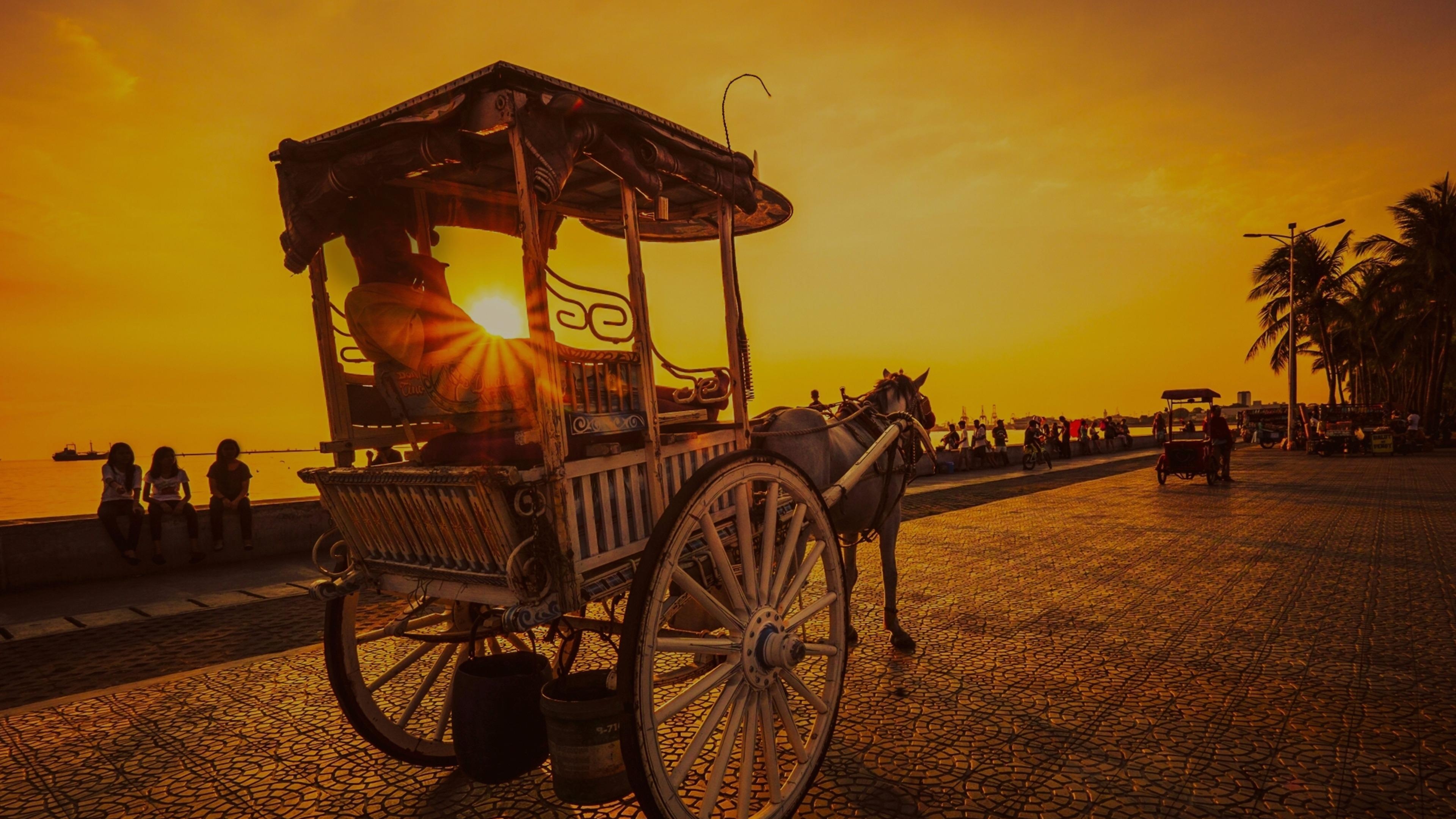 3840x2160 Horse Cart In The Sunset Wallpaper. Wallpaper Studio 10, Desktop