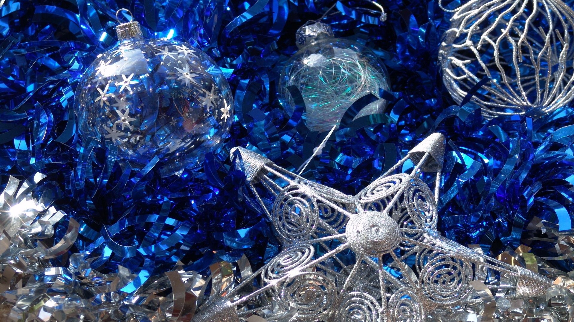 1920x1080 Silver and blue ornaments wallpaper. Silver and blue ornaments, Desktop