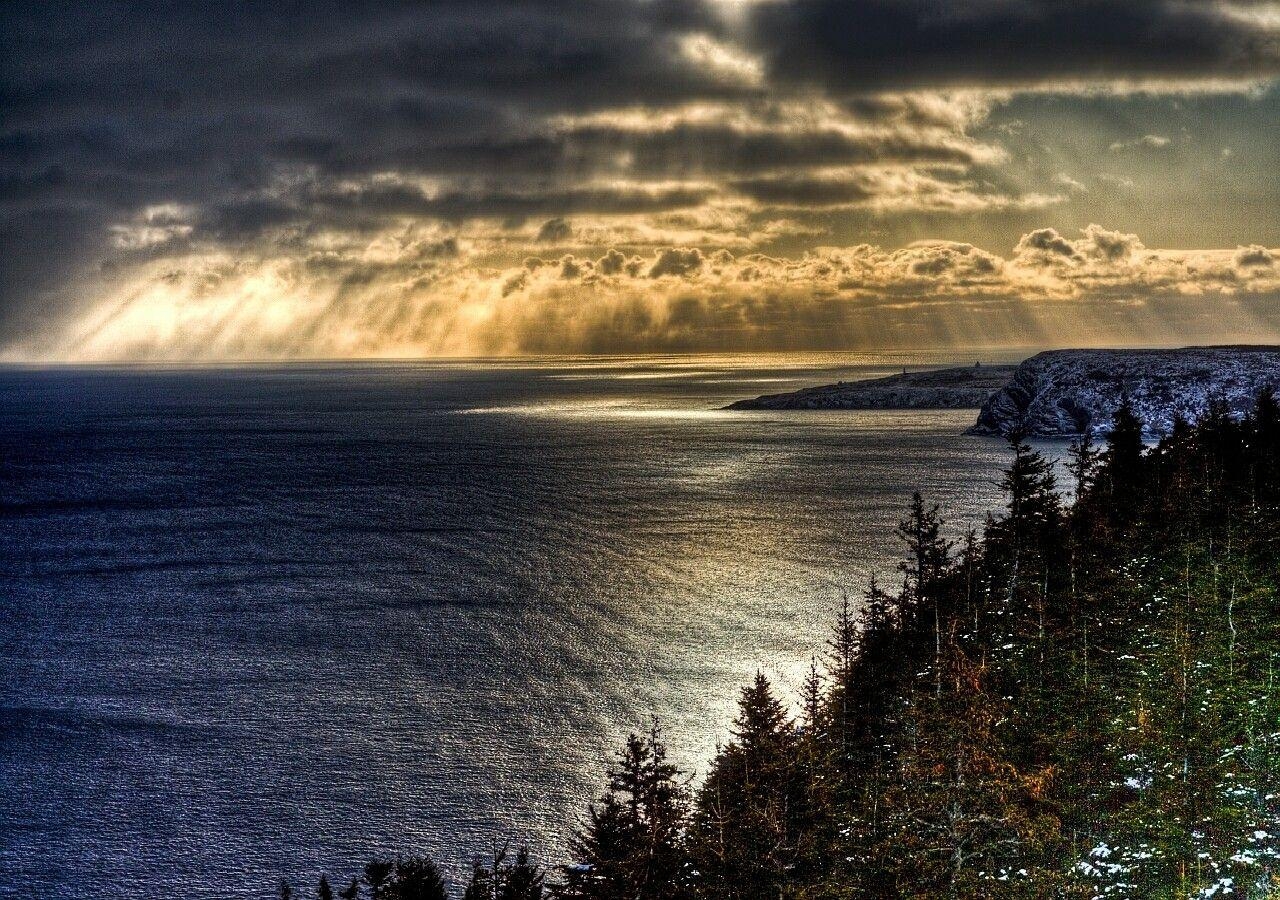 1280x900 Ocean Sea: Atlantic Dark Clouds Oceans Wallpaper HD HD 16:9 High, Desktop