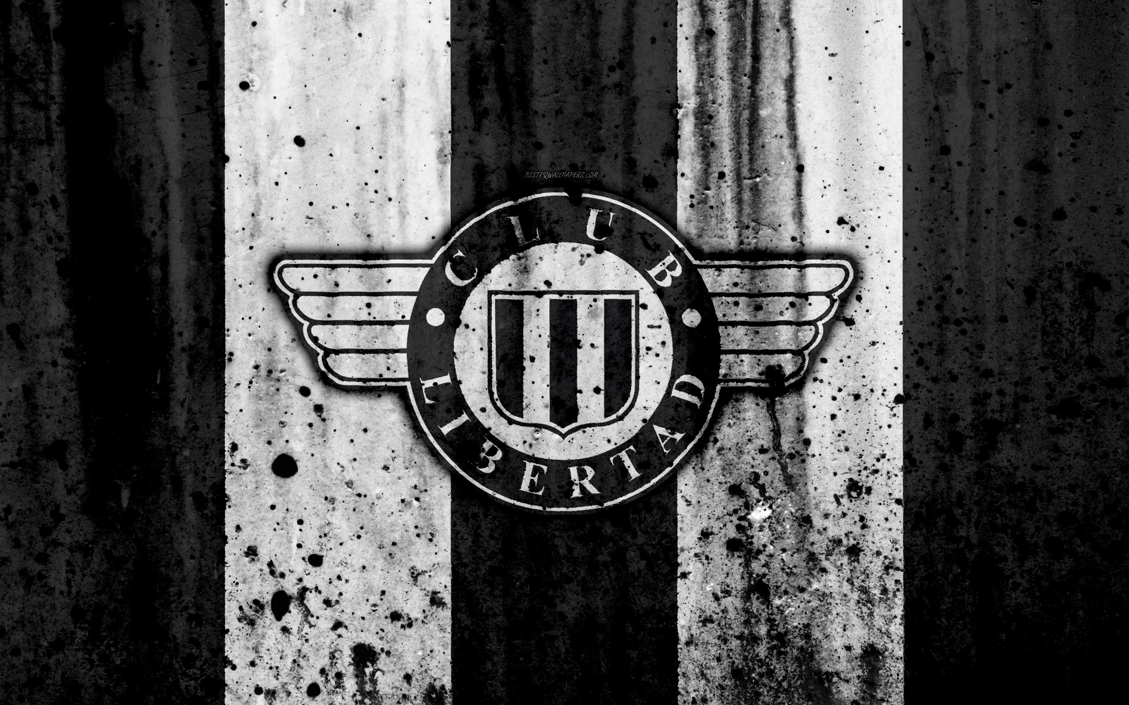 3840x2400 Download wallpaper 4k, FC Libertad Asuncion, grunge, Paraguayan, Desktop