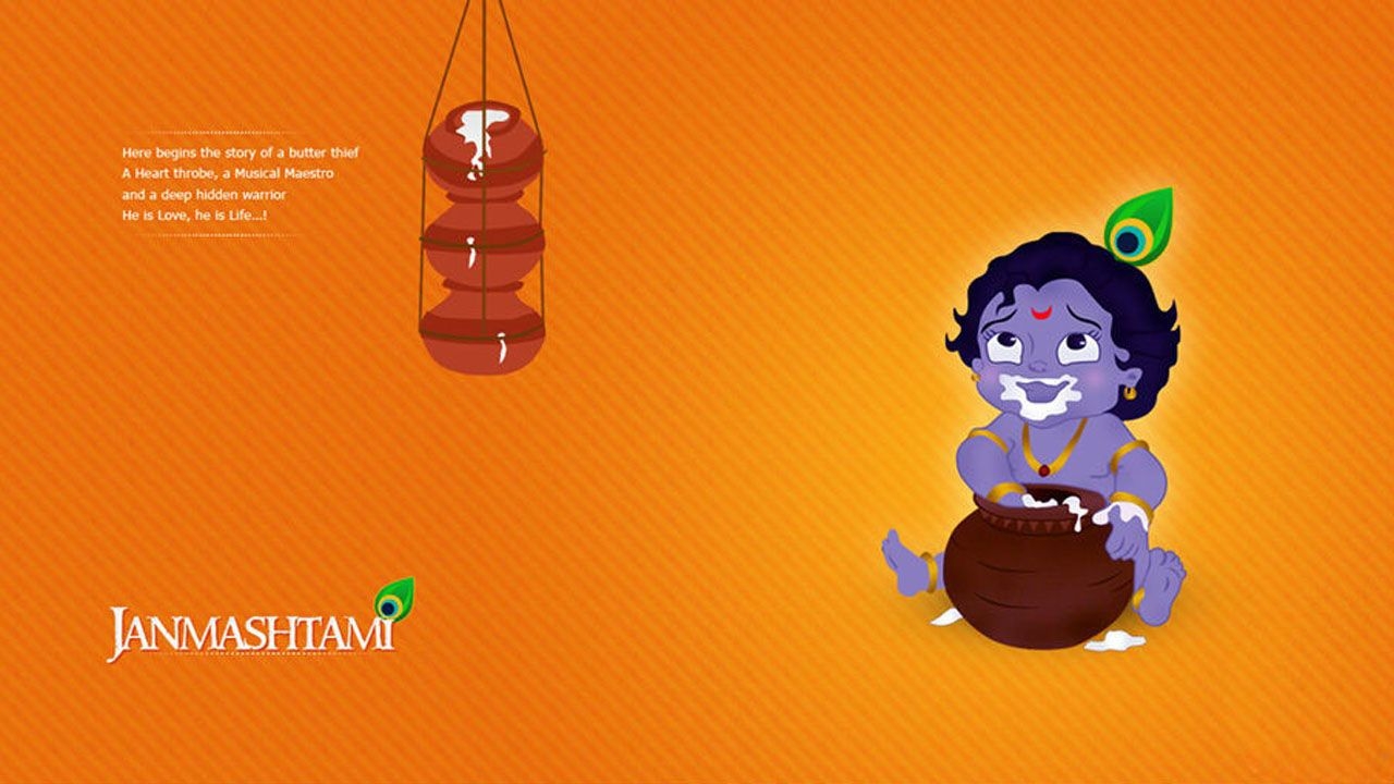 1280x720 LORD KRISHNA CARTOON 3D IMAGES. Gallery of God, Desktop