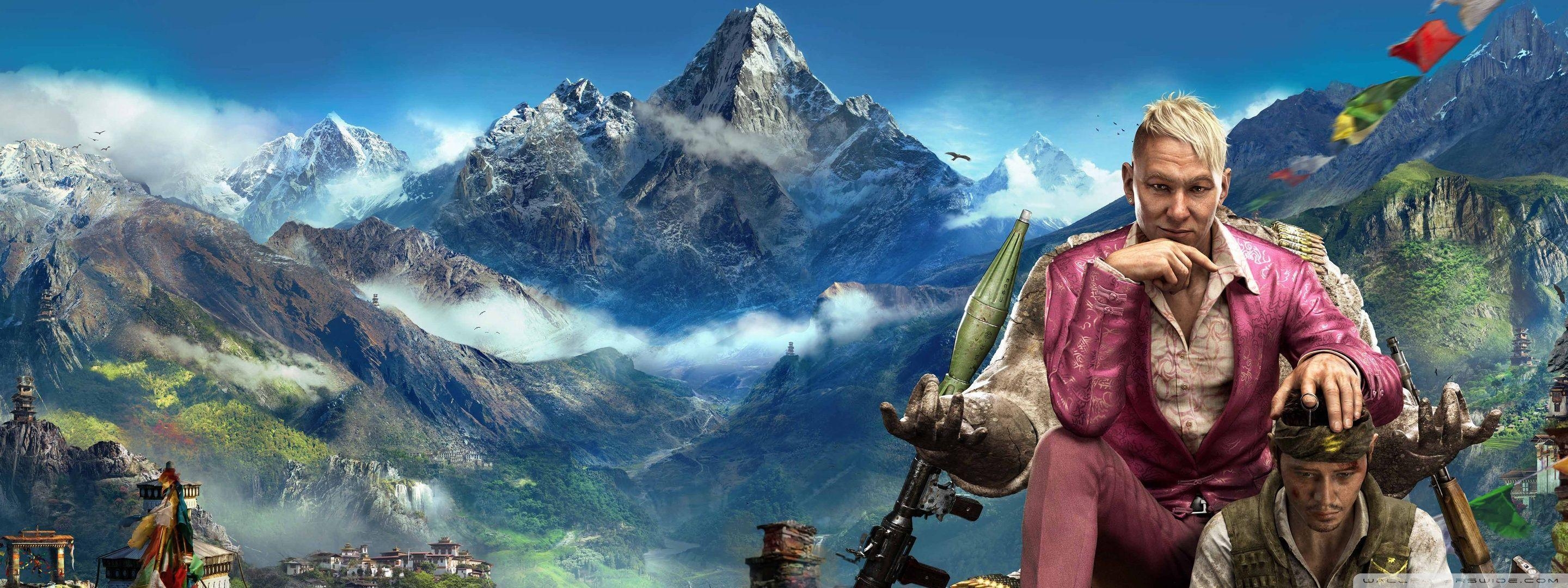 2880x1080 Far Cry 4 Himalaya HD desktop wallpaper, High Definition, Dual Screen