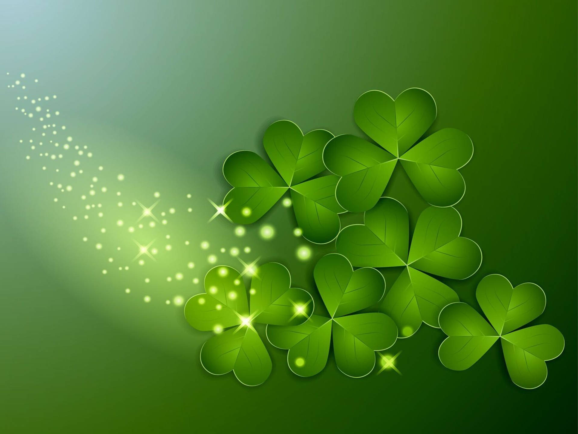 1920x1440 Green Aesthetic Shamrock Art St, Desktop