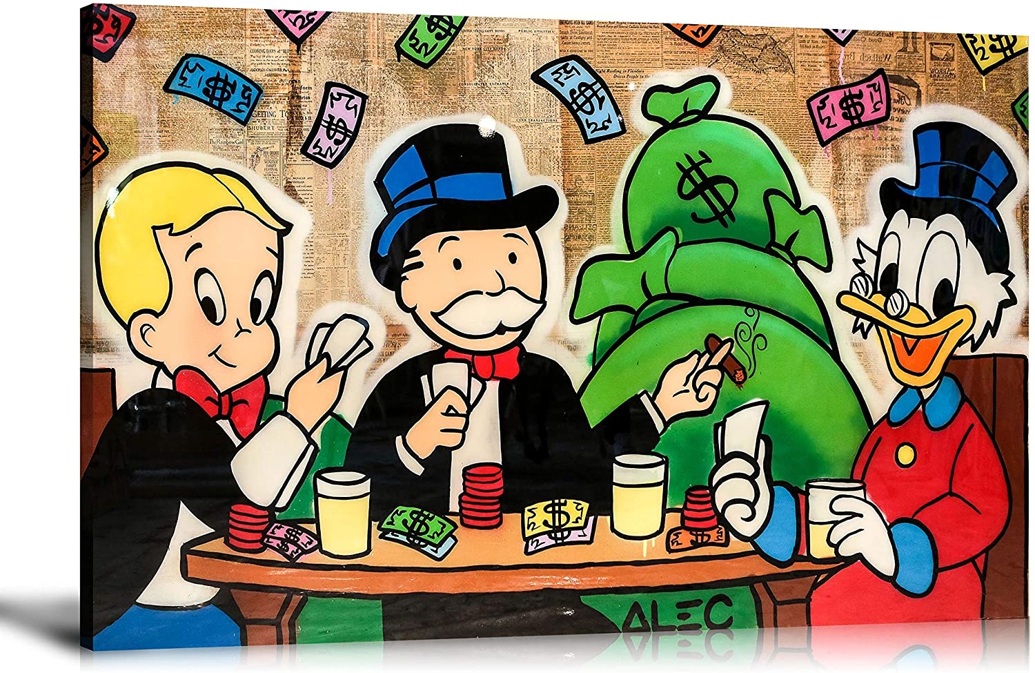 1500x980 Newartprint ALEC Monopoly HD Printed Oil Paintings Home Wall Decor Art On Canvas Playing Cards 24x36inch Unframed: Amazon.ca: generic, Desktop