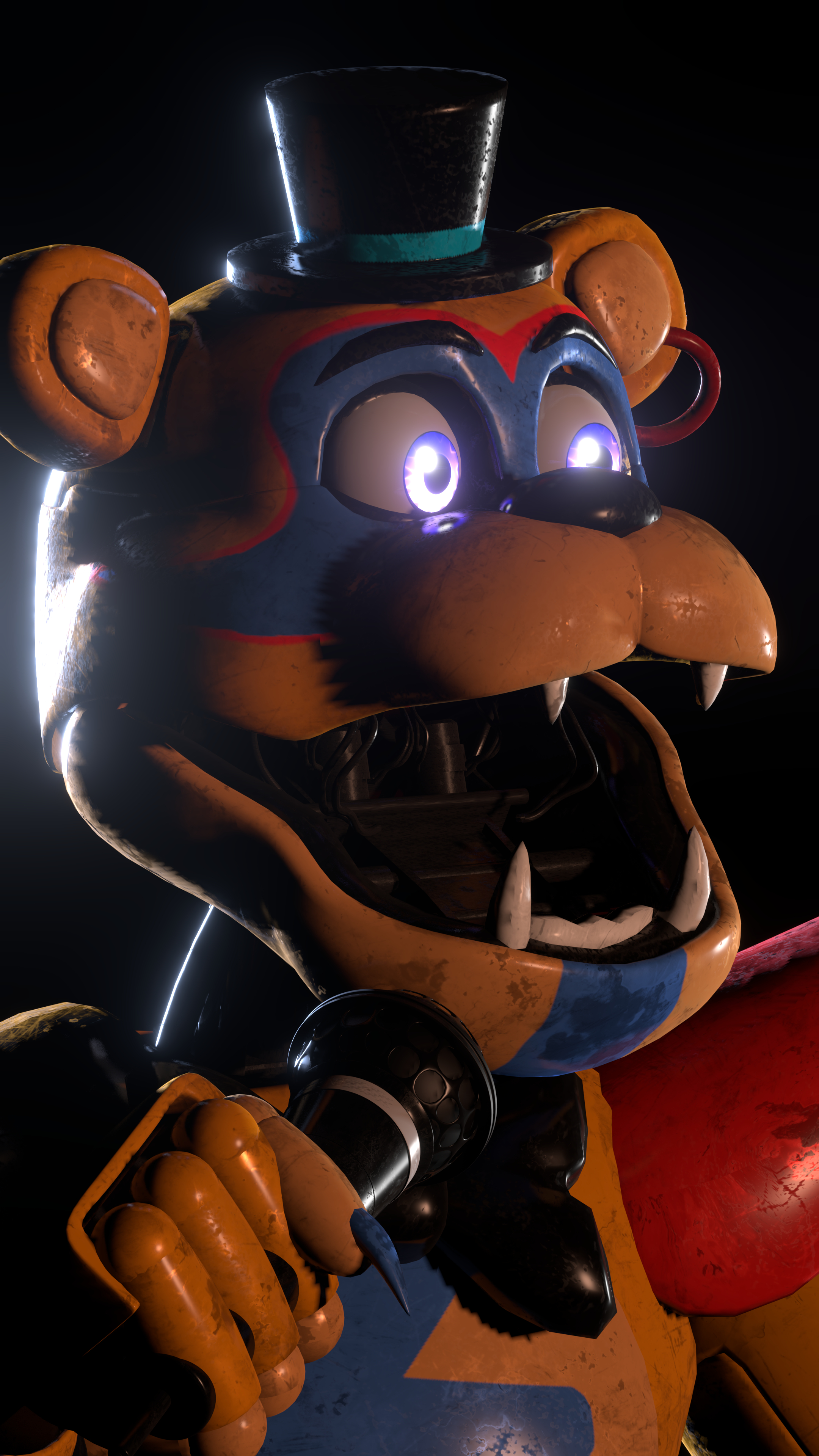 2160x3840 Blender Glamrock Freddy (Phone Wallpaper) by MisterioArg. Fnaf freddy, Fnaf, Fnaf foxy, Phone