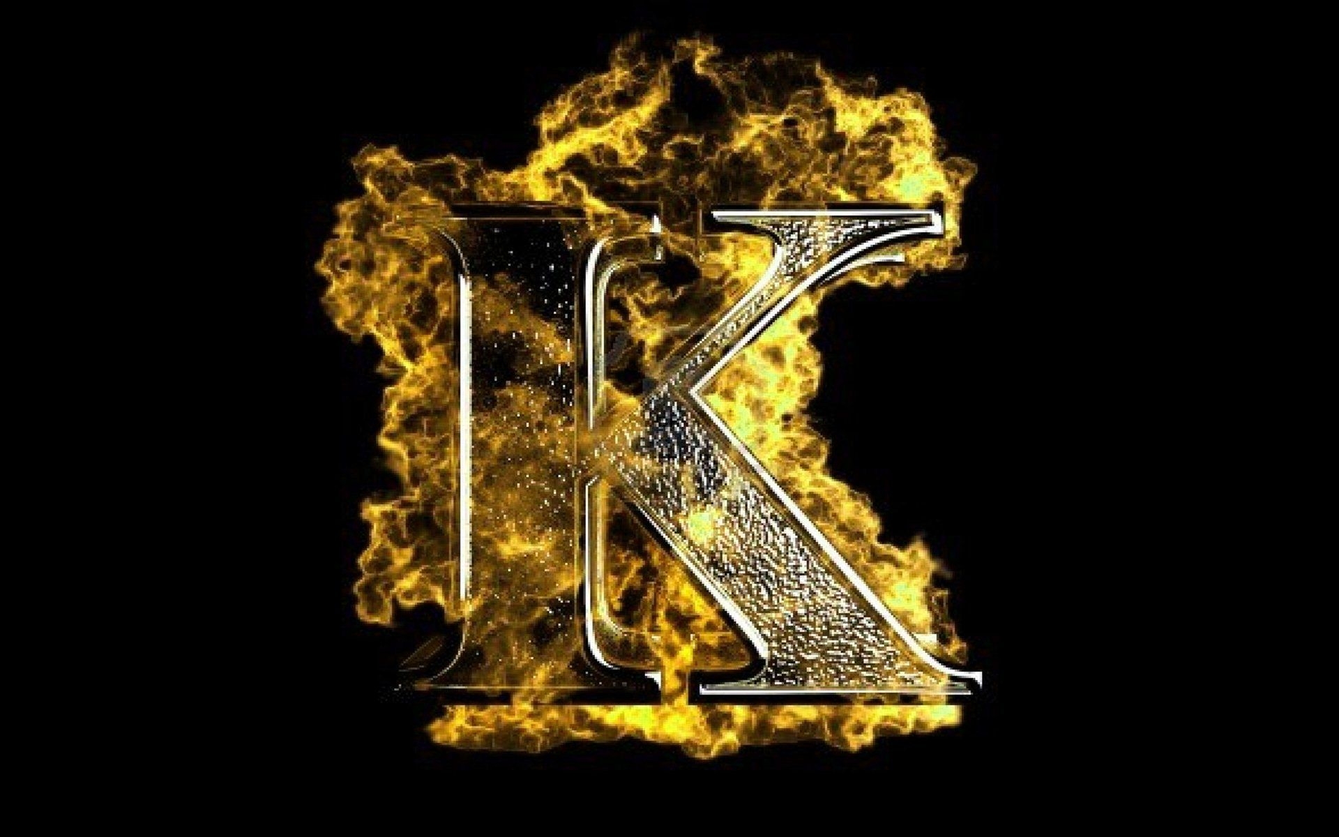 1920x1200 Alphabet K Burning Fire HD Wallpaper, Desktop