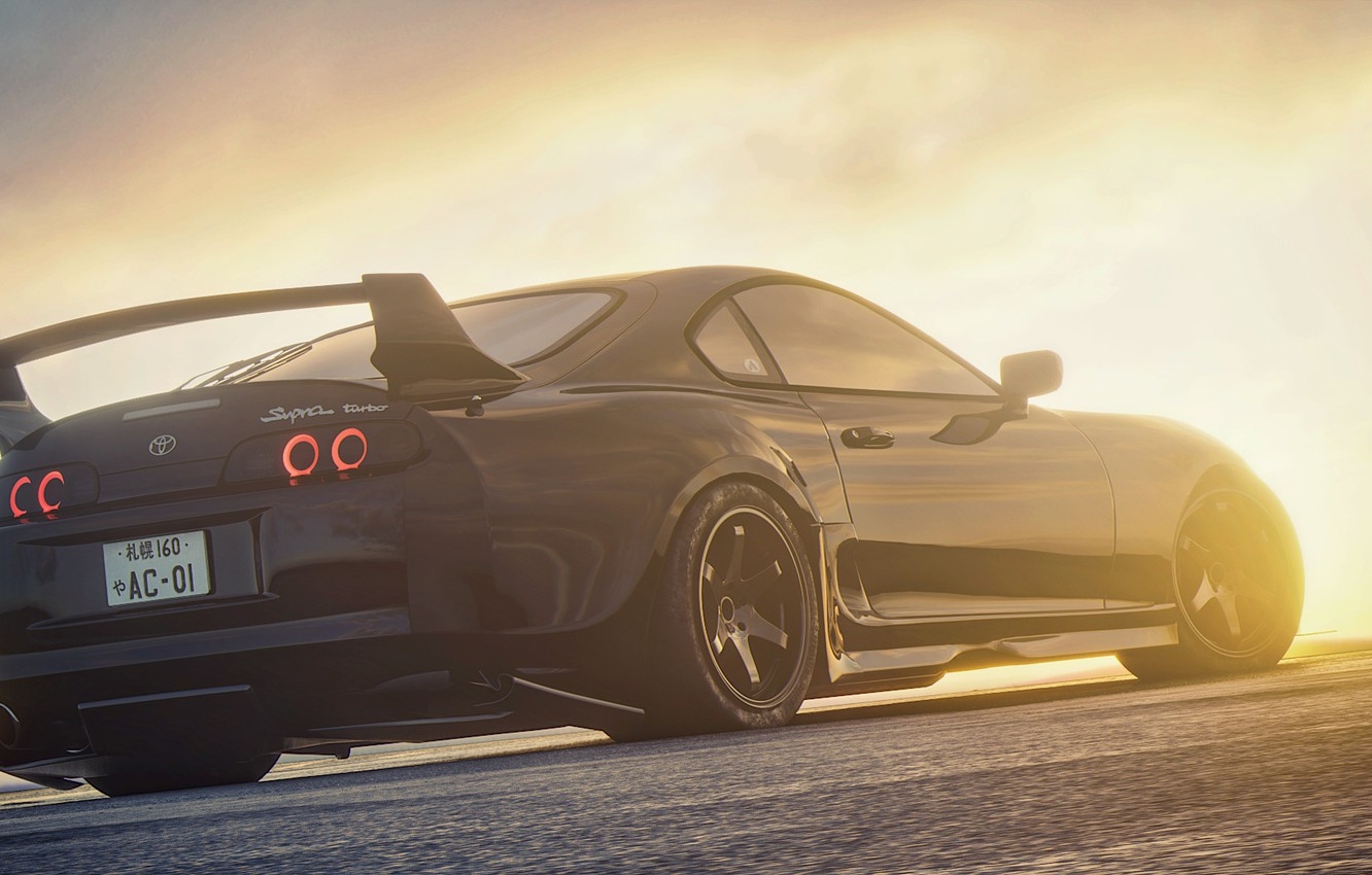 1340x850 Photo Wallpaper Auto, Black, Machine, Toyota, Supra, Gt R, Desktop