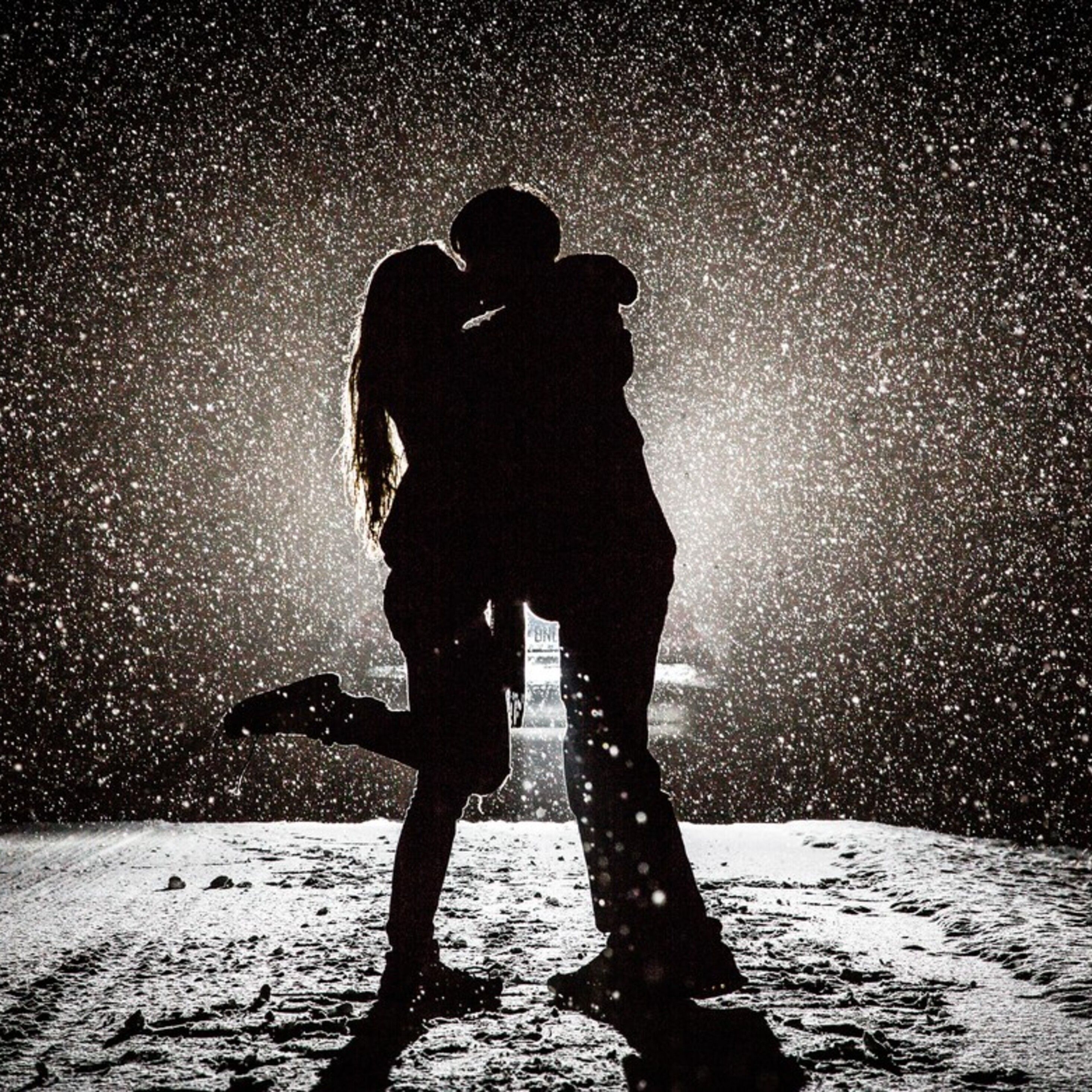 2940x2940 Couple Kissing In Snow Night iPad Pro Retina Display HD 4k Wallpaper, Image, Background, Photo and Picture, Phone