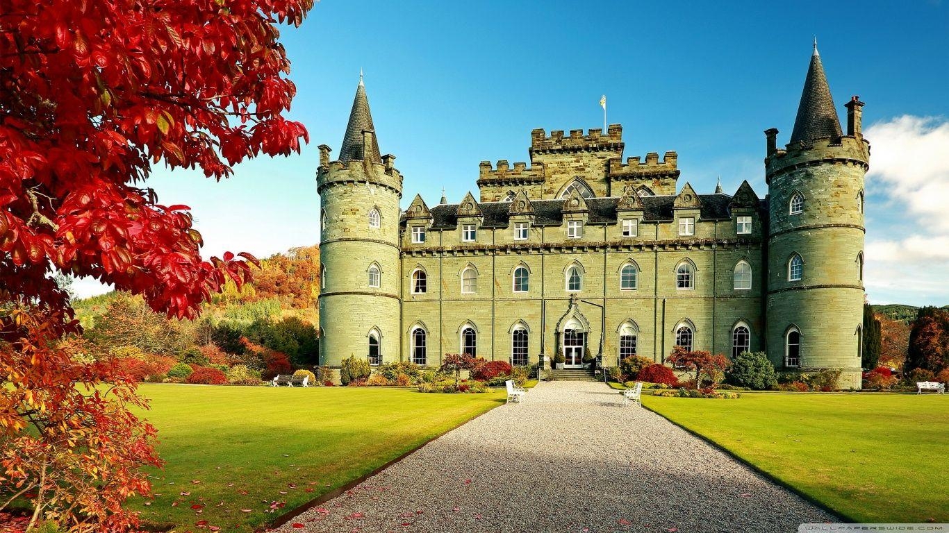 1370x770 Inveraray Castle, United Kingdom HD desktop wallpaper, High, Desktop