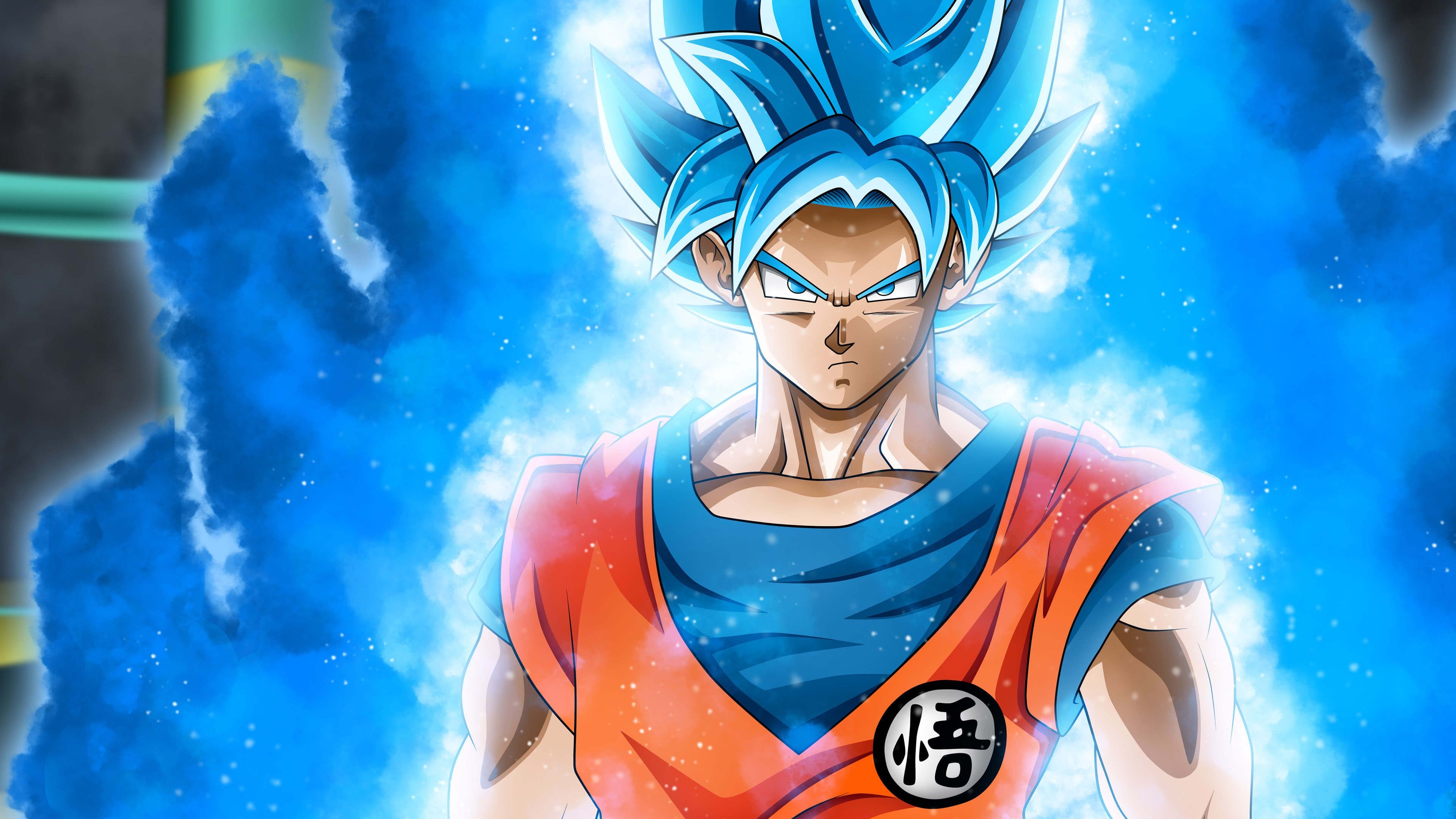 3840x2160 Dragon Ball Super Blue Goku Portrait UHD 4K Wallpaper, Desktop