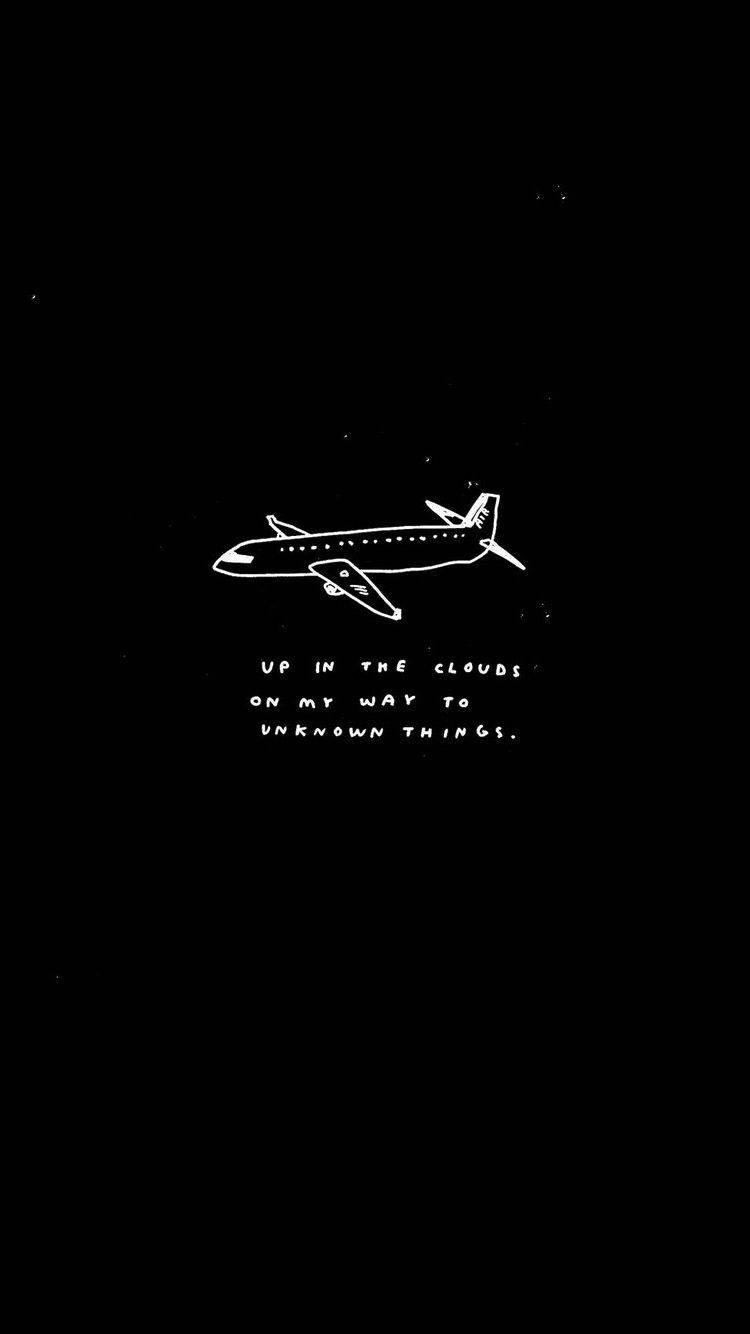 750x1340 Download Black Aesthetic Phone Airplane, Phone