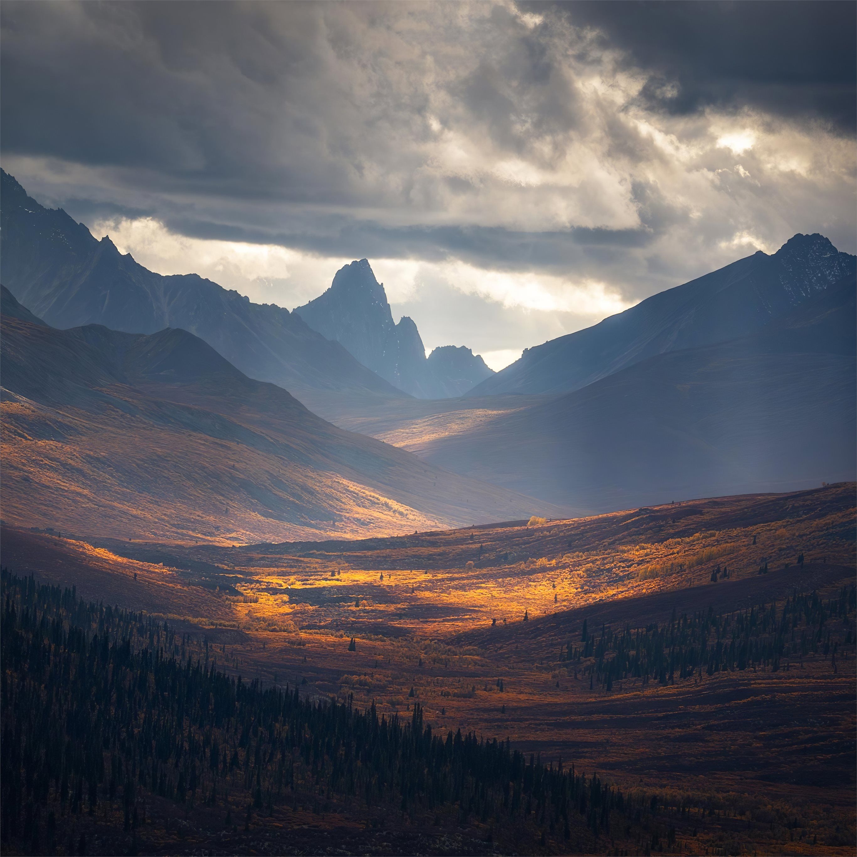 2740x2740 autumn in the yukon 4k iPad Pro Wallpaper Free Download, Phone