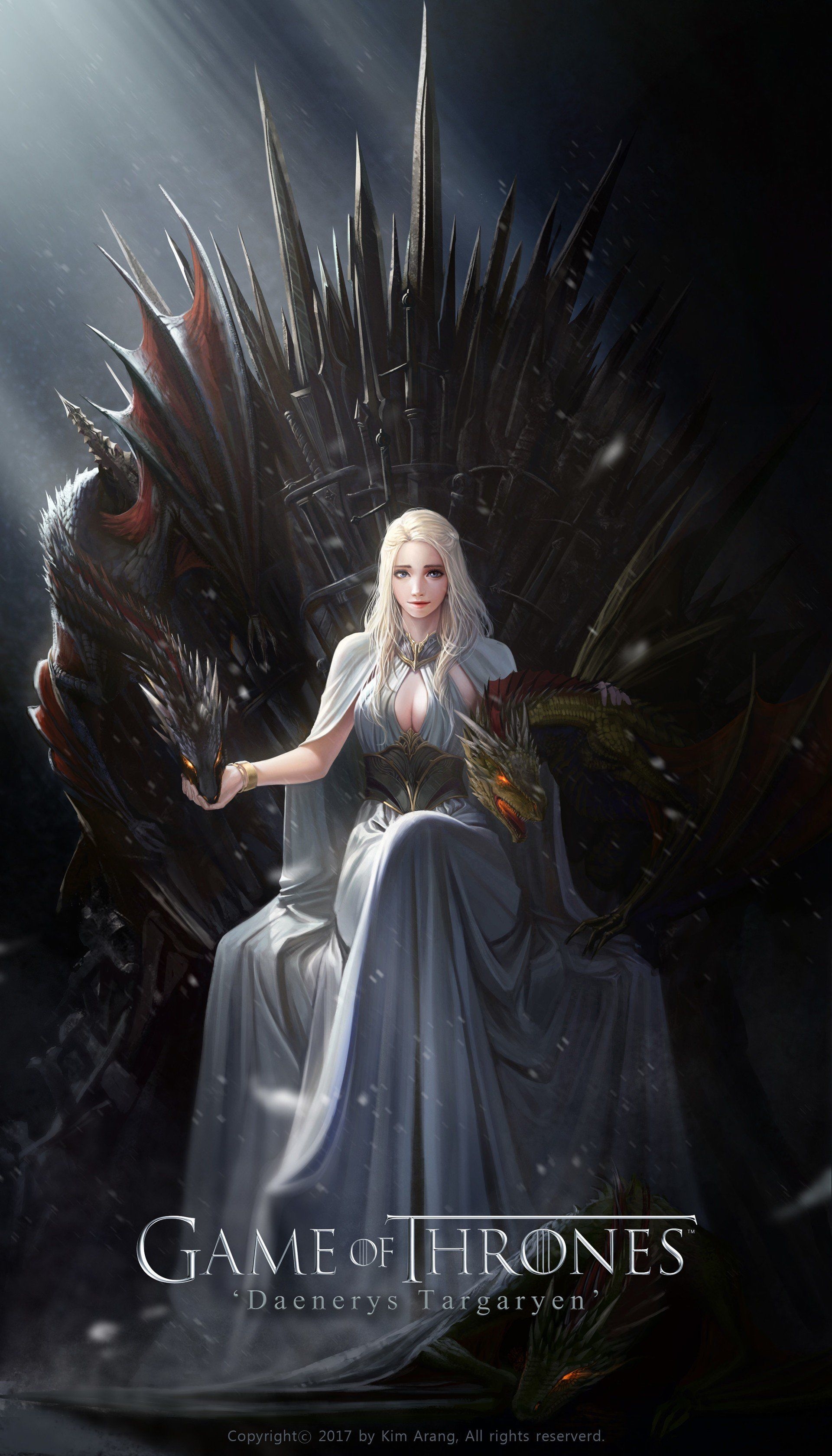 1920x3360 Daenerys Targaryen, Game of Thrones, Dragon Wallpaper HD, Phone