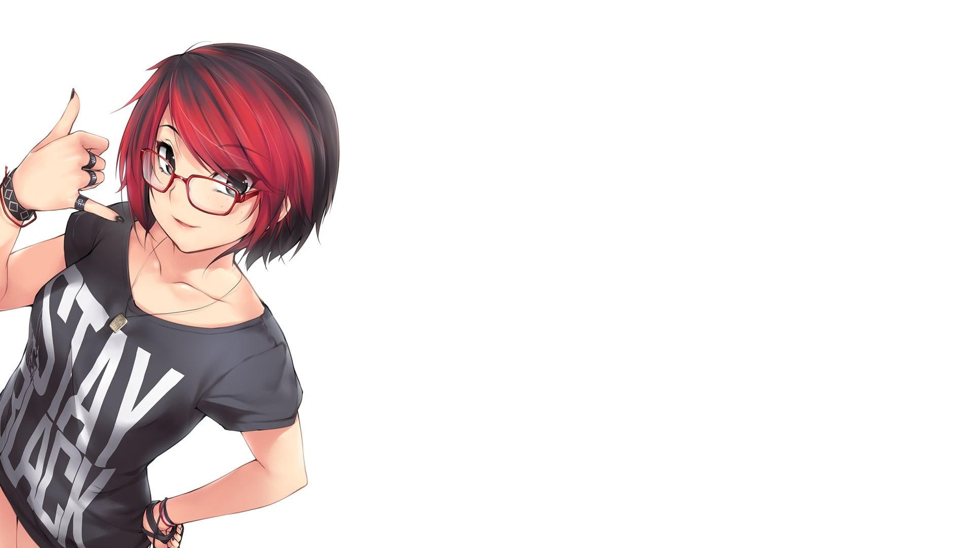 1920x1080 Girl anime character with red short hair HD wallpaper. Wallpaper, Desktop