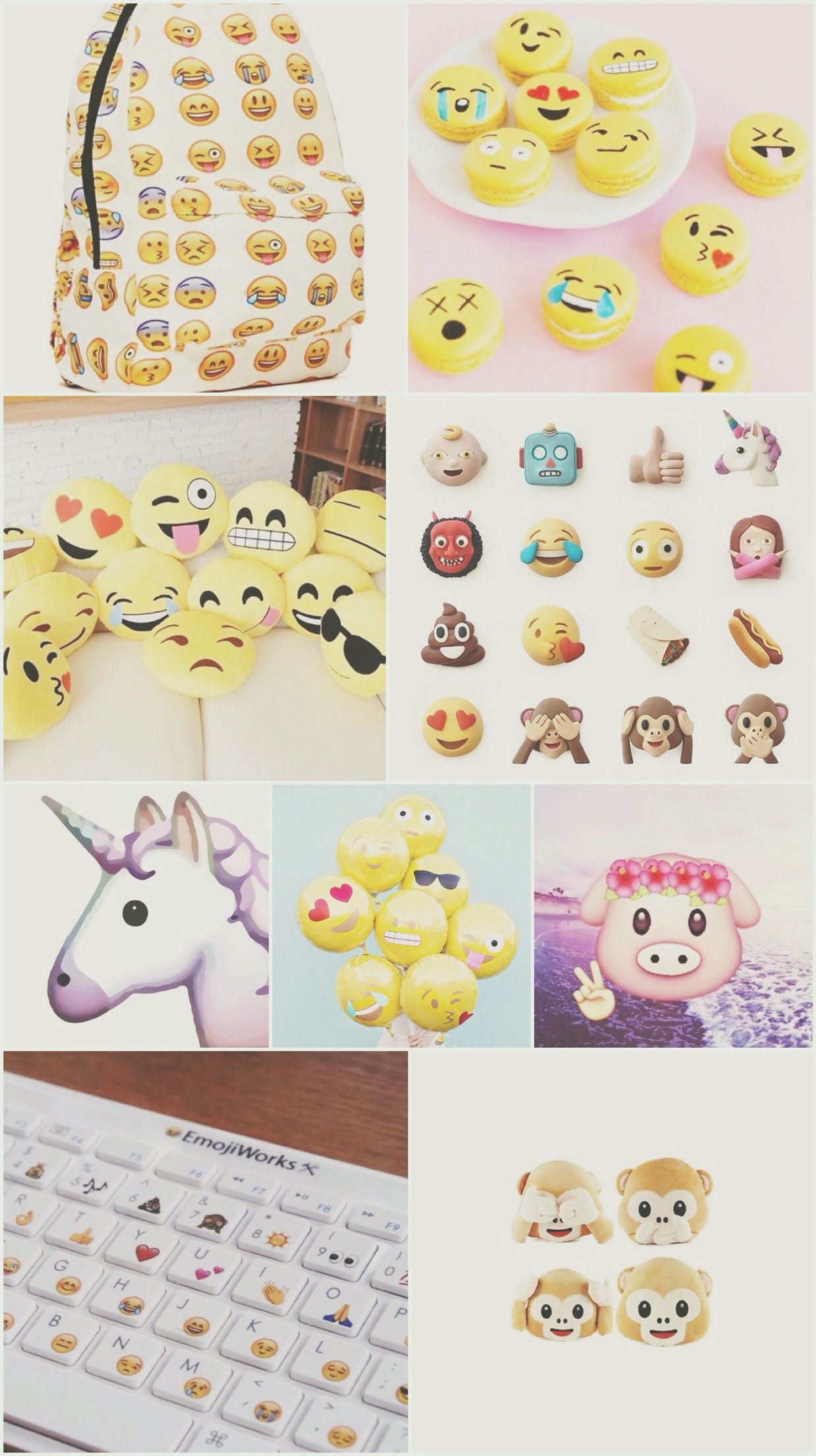 1240x2210 Cute Emoji Wallpaper, Phone