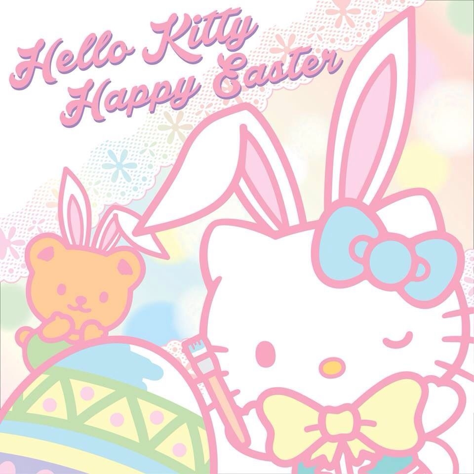 960x960 Happy Easter ^^ Hello Kitty bunny (Sanrio.com). Hello kitty picture, Hello kitty art, Hello kitty, Phone